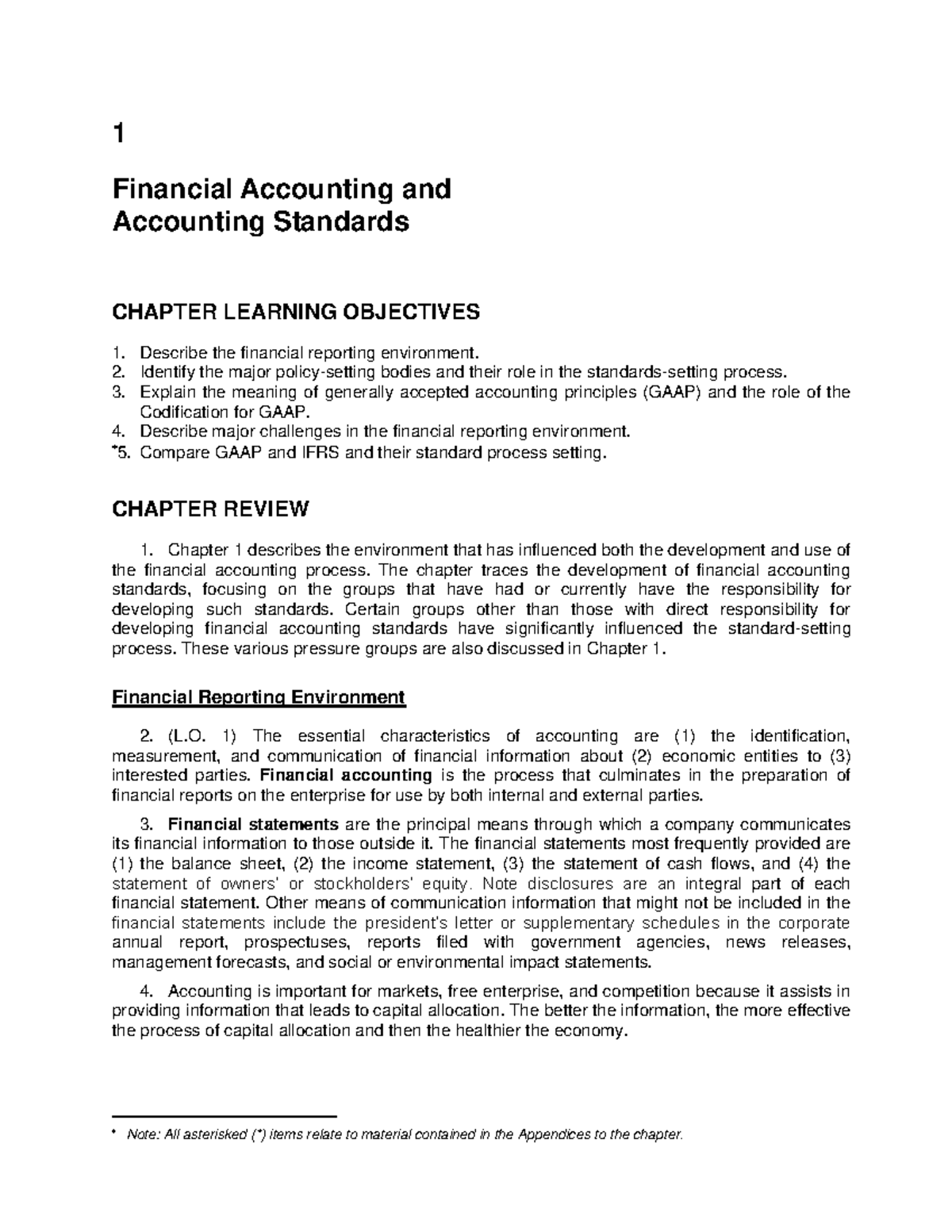 CH-1-Study Guide - Intermediate Accounting - 1 Financial Accounting and ...
