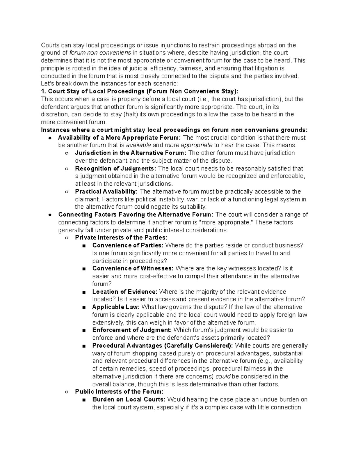 In what instances can court stay local proceedings - Courts can stay ...