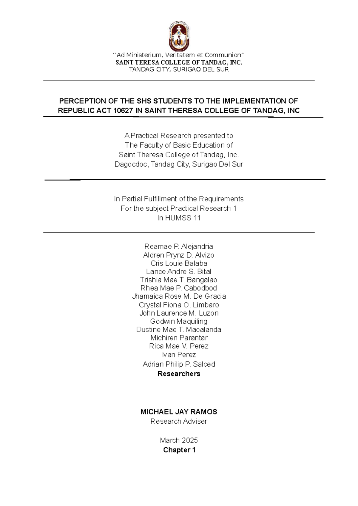 THE EFFECT OF STUDY HABITS ON THE ACADEMIC PERFORMANCE OF SENIOR HIGH ...