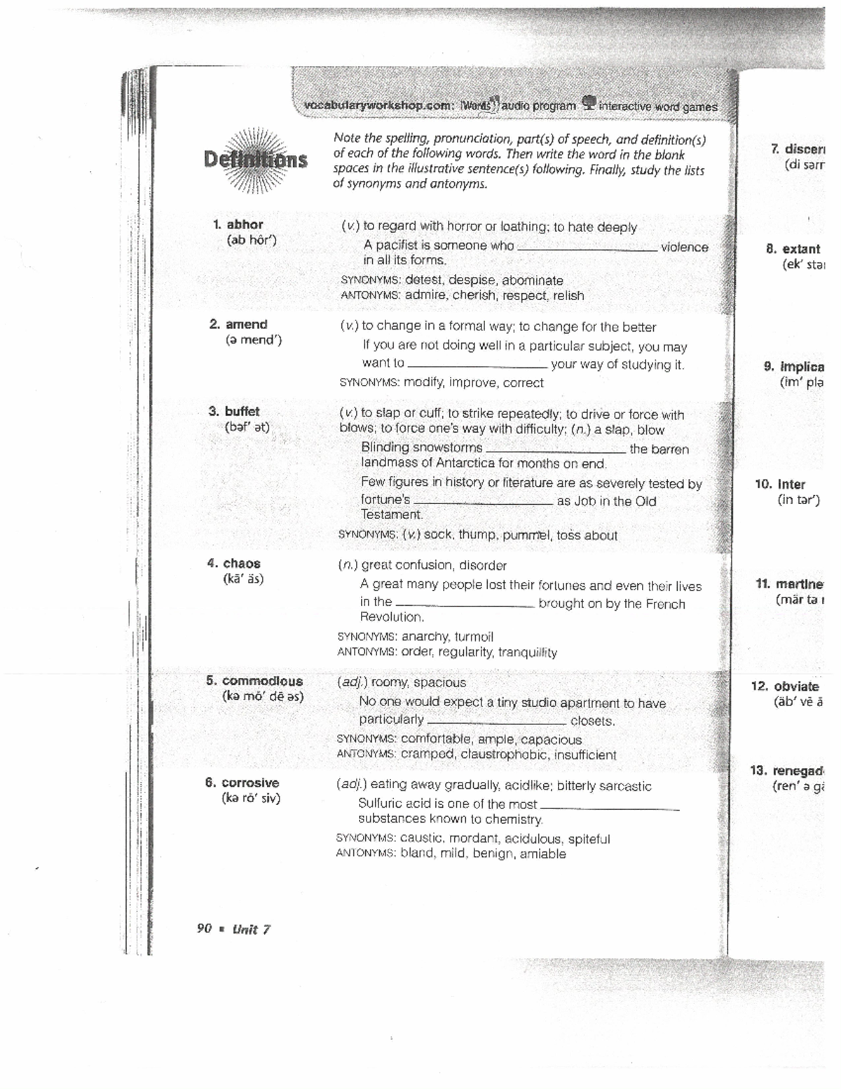 Unit+7 Vocab Unit - Studocu