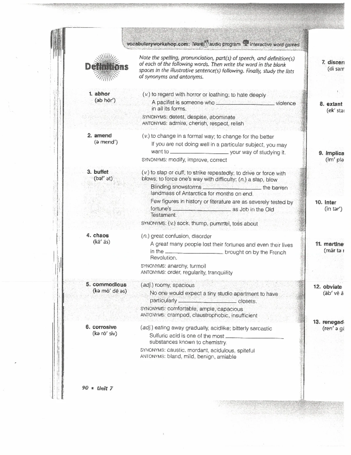 Unit+6 Vocab Unit - Studocu