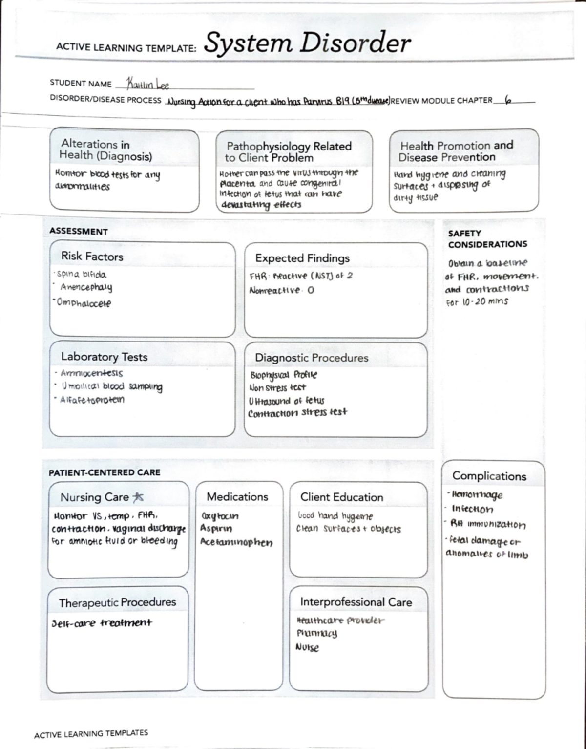 Maternal Practice Remediation Study ALC - System Disorder Template ...