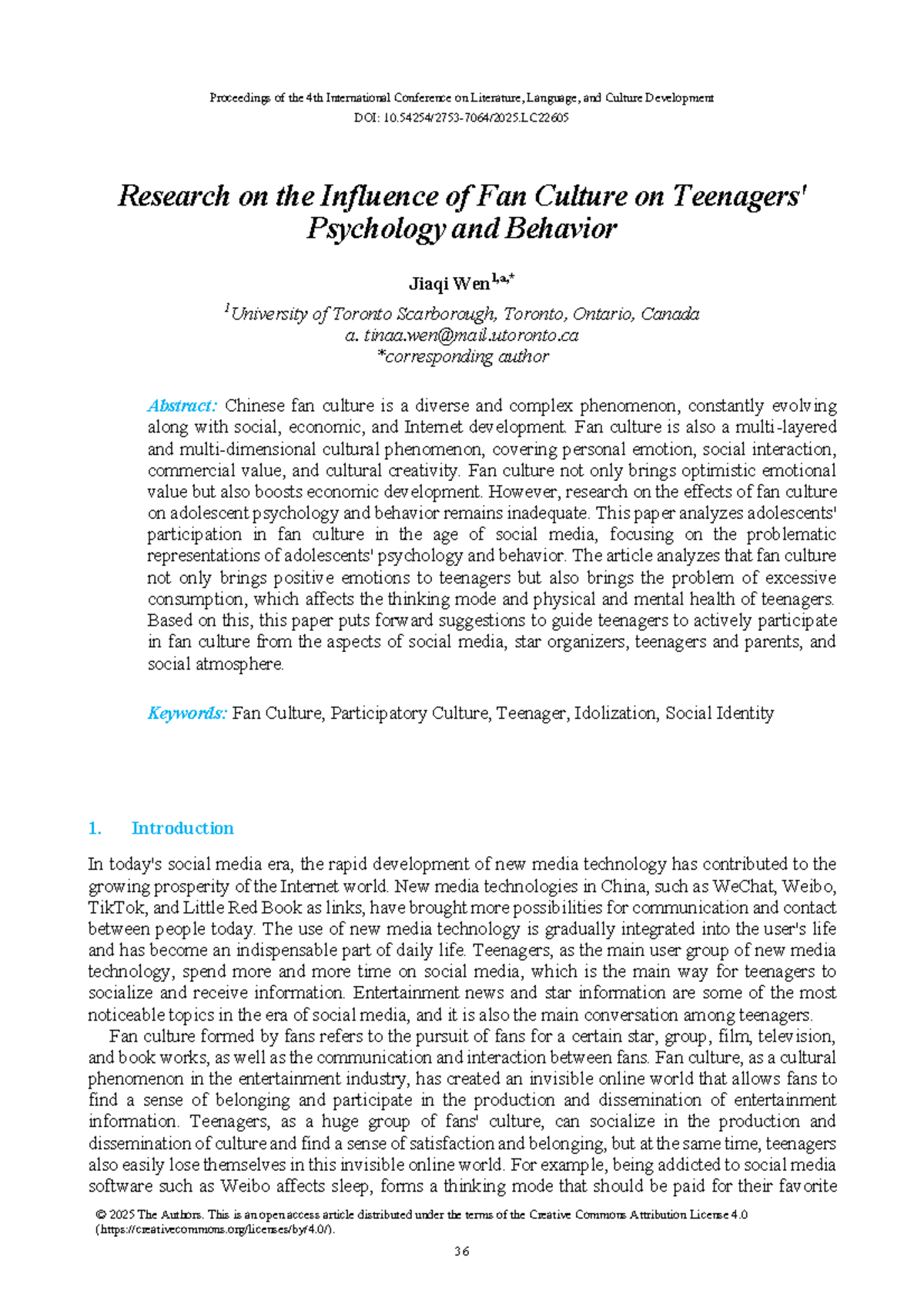 Research on Fan Culture's Impact on Teen Psychology and Behavior - Studocu
