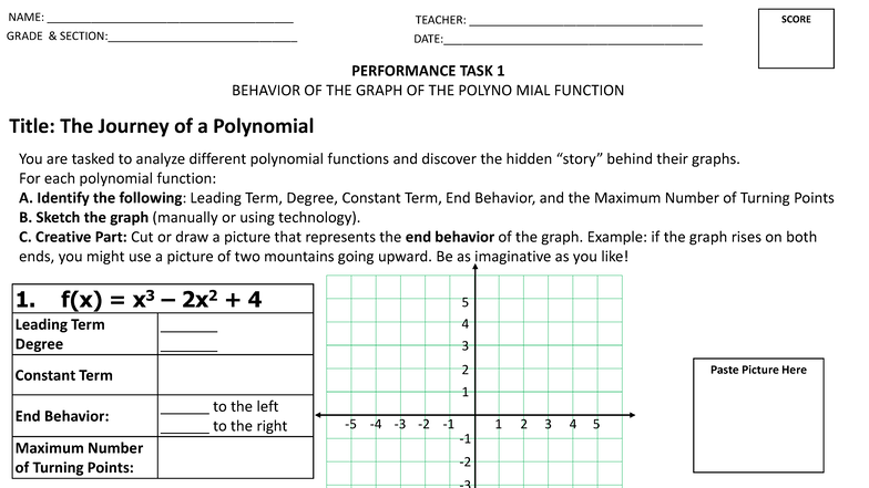 PT 1 behavior of the graph - NAME ...