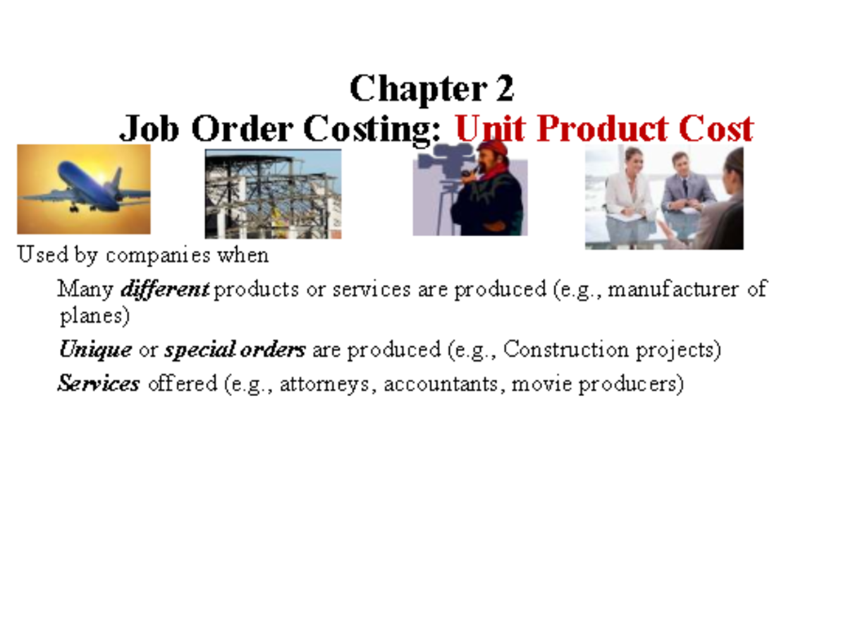 Ch 2: Job Order Costing & Absorption Costing Notes - Studocu
