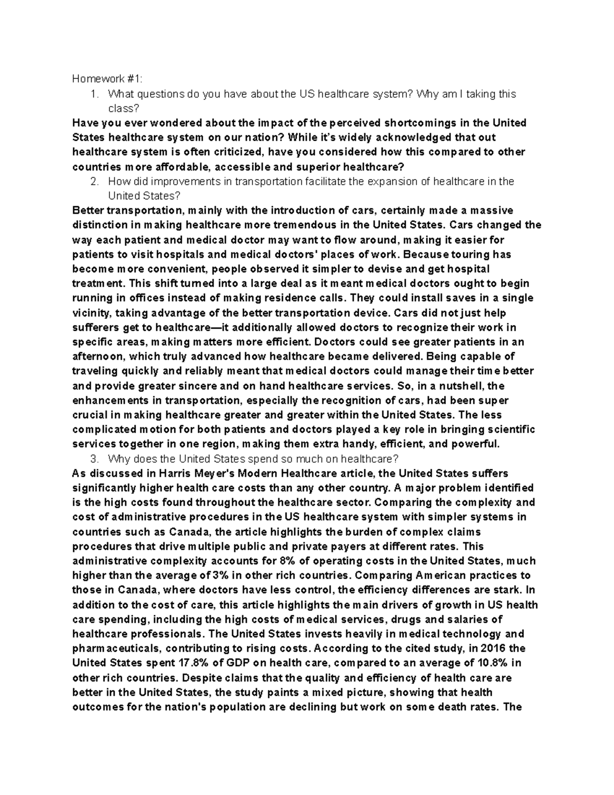 Health Care Systems: Challenges and Insights in the U.S. - Studocu