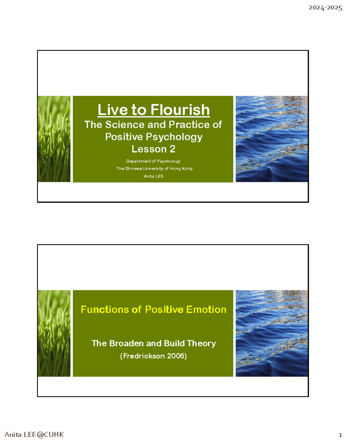 Positive Psychology Lesson 2: Functions of Positive Emotion (PSY 101 ...