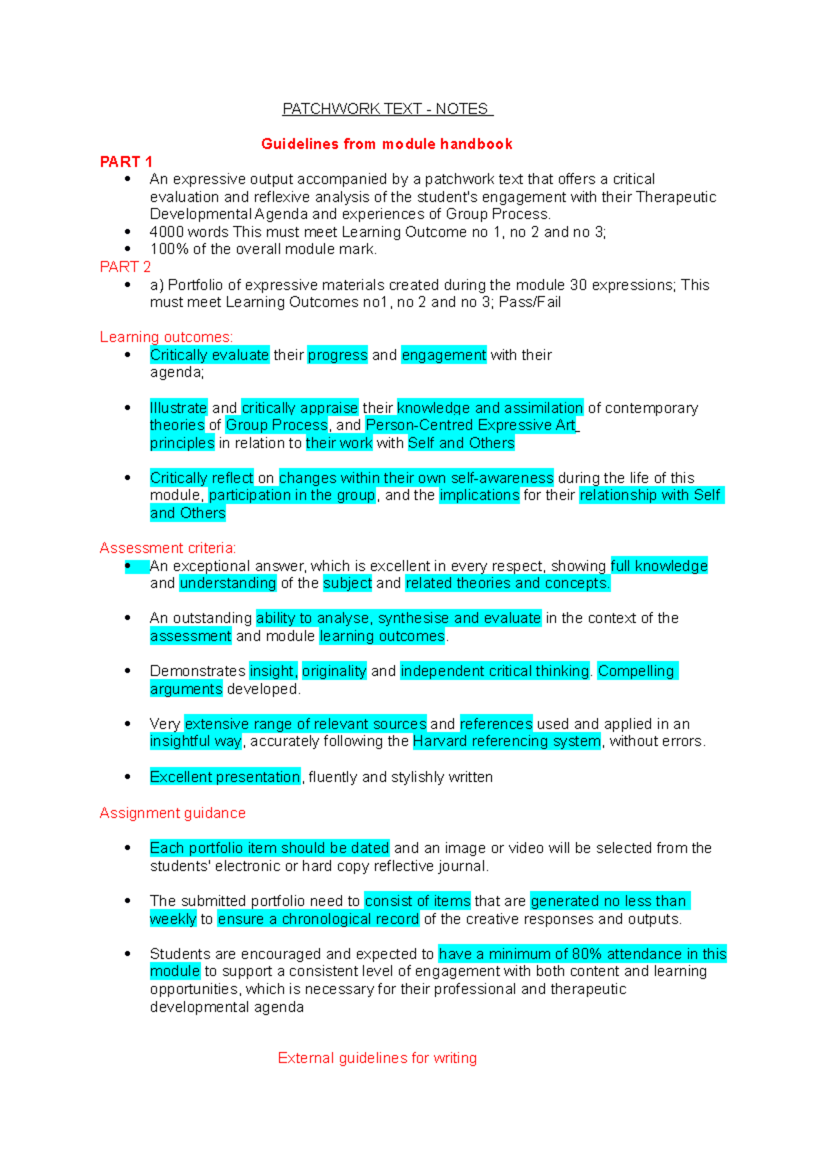 Patchwork Text Notes for Therapeutic Development (Module Code) - Studocu