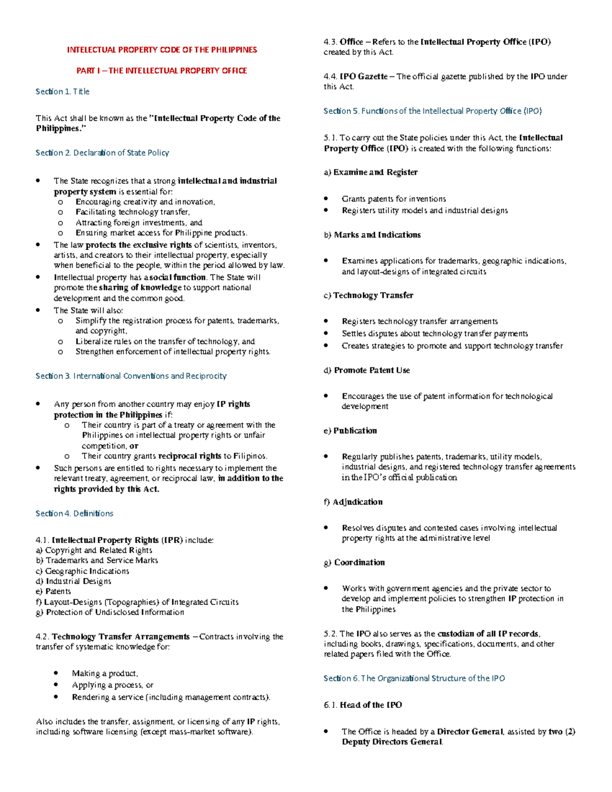 IPCP 2023: Comprehensive Notes on the Intellectual Property Code and ...