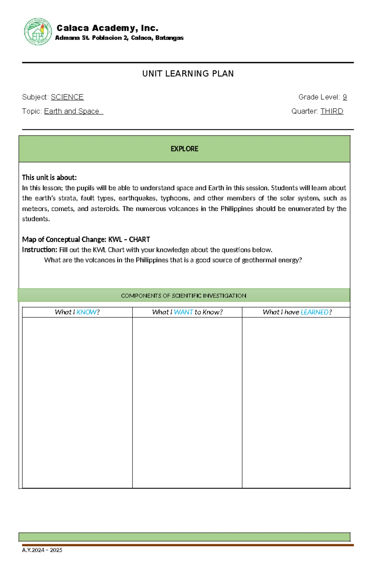 Crafting an Effective Speech Choir: Learning Plan for English 9 - Studocu