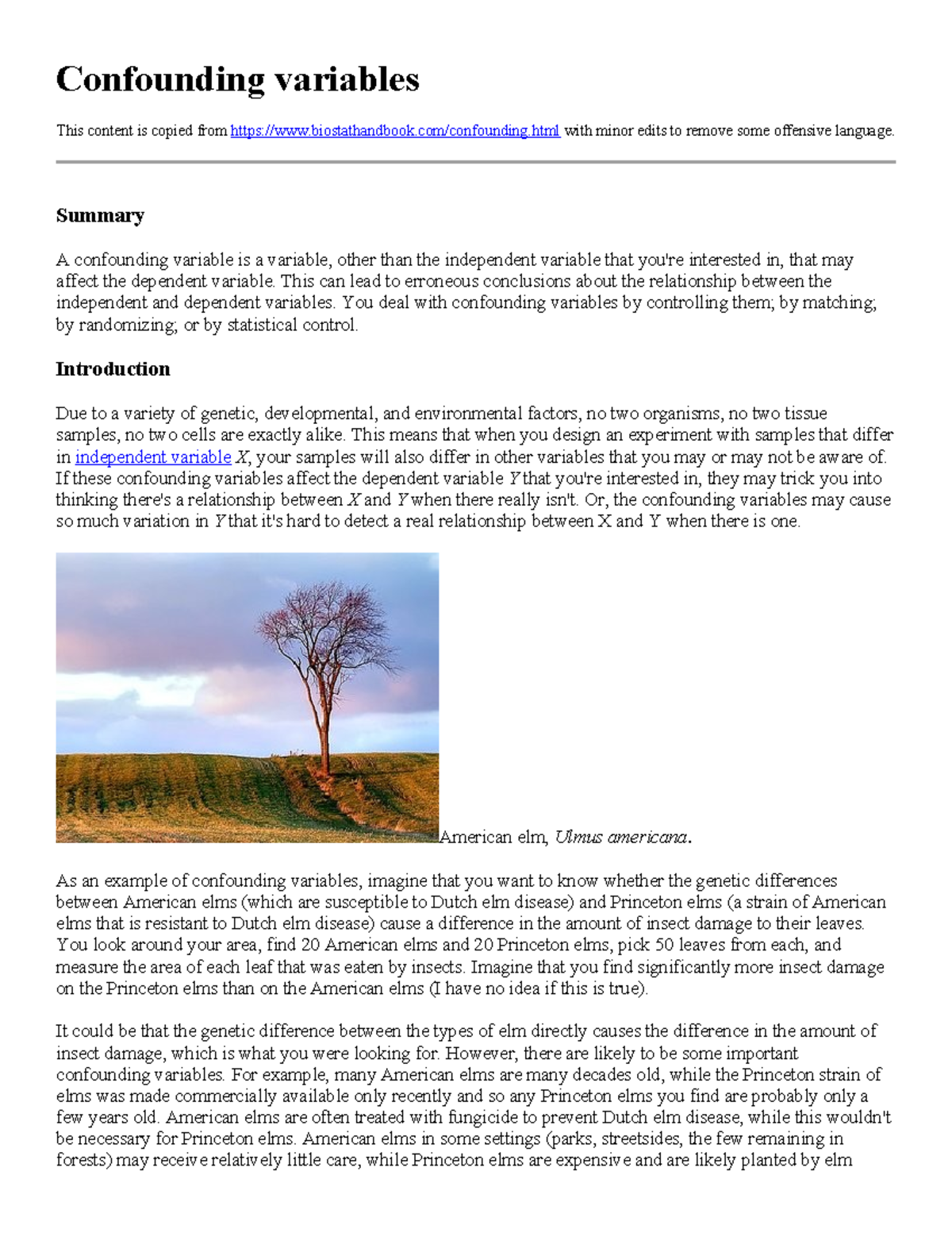Confounding variables - Confounding variables This content is copied ...