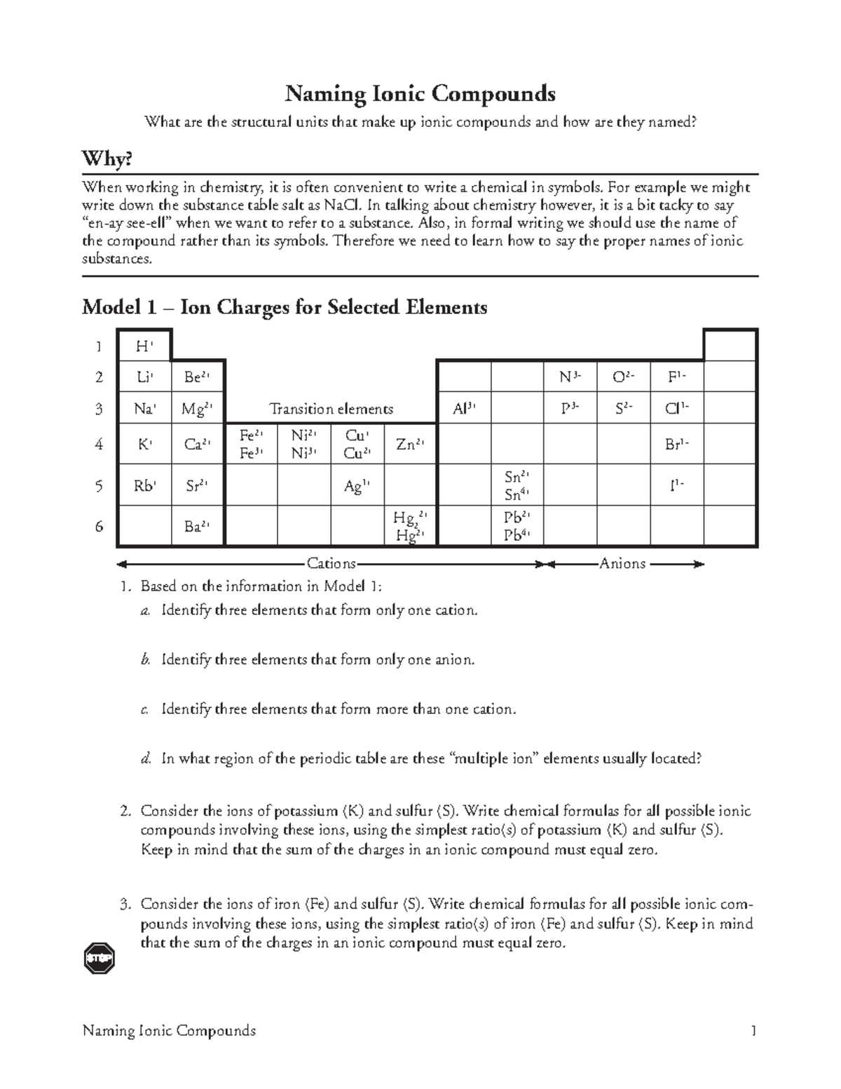 [ACHM] Notebook-Naming Ionic Compounds - Naming Ionic Compounds 1 ...