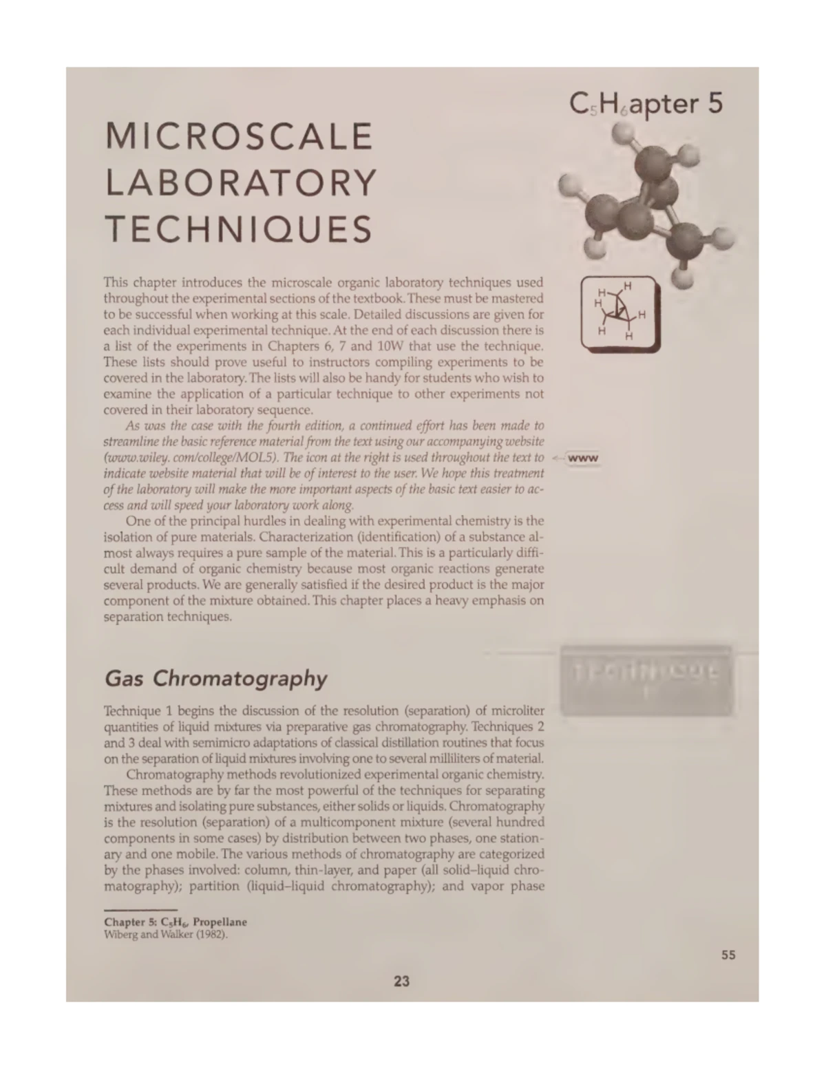Organic Chemistry Lab Experiments - CH6 Microscale Techniques (2013 ...