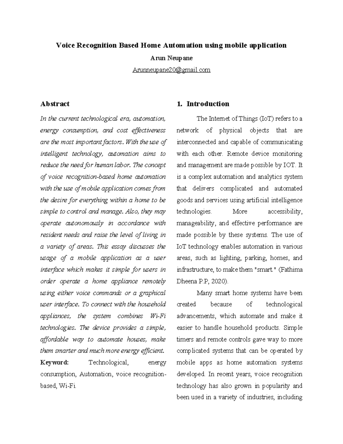 Voice Recogination Based Home Automation System - Voice Recognition ...