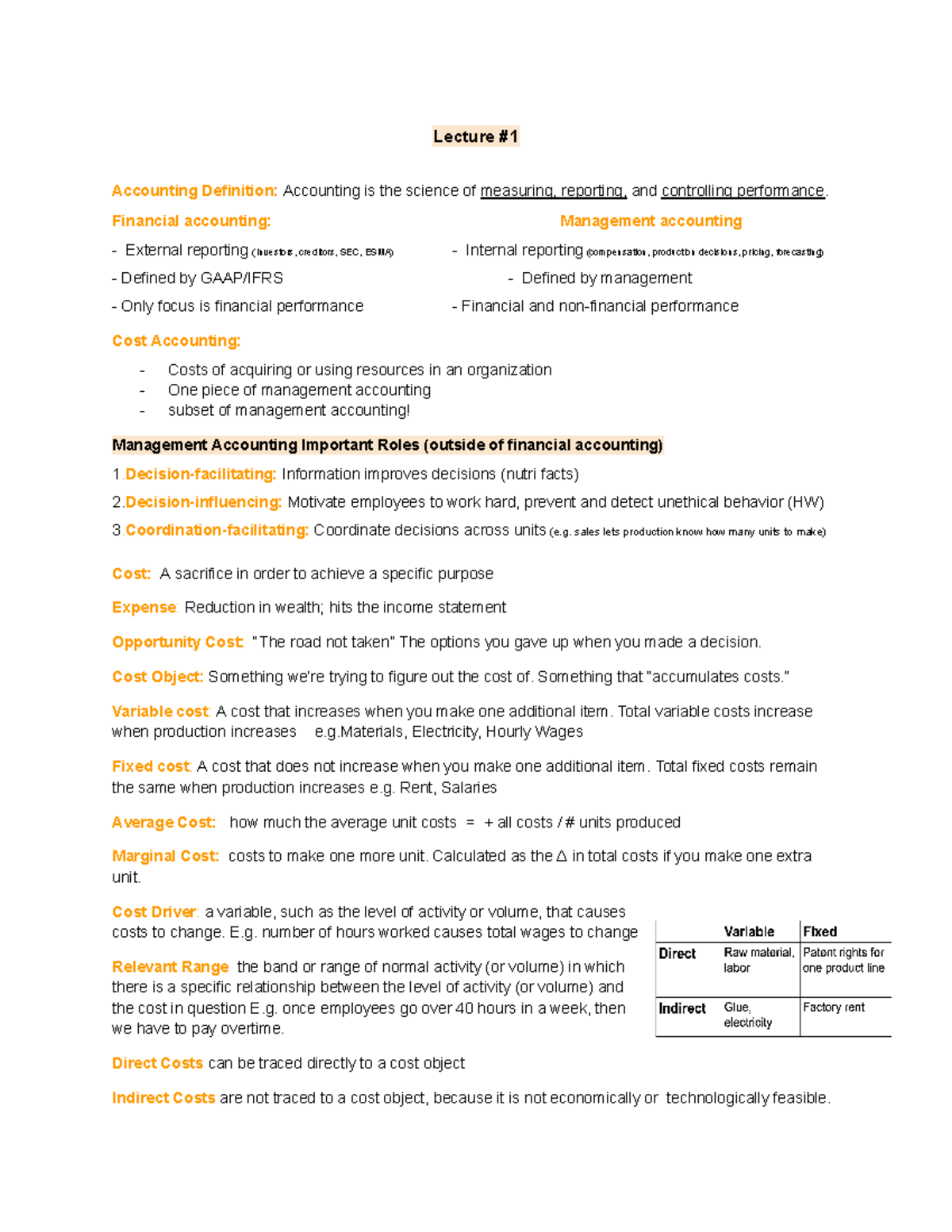 MA Midterm Accounting Theory Lecture Notes - Studeersnel