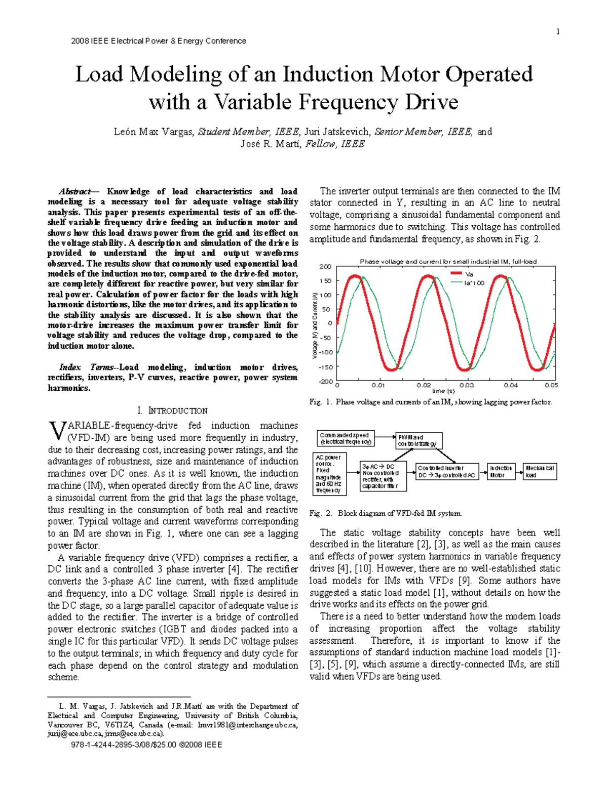 Load Modeling of Induction Motors with VFDs - 04763330 Paper - Studocu