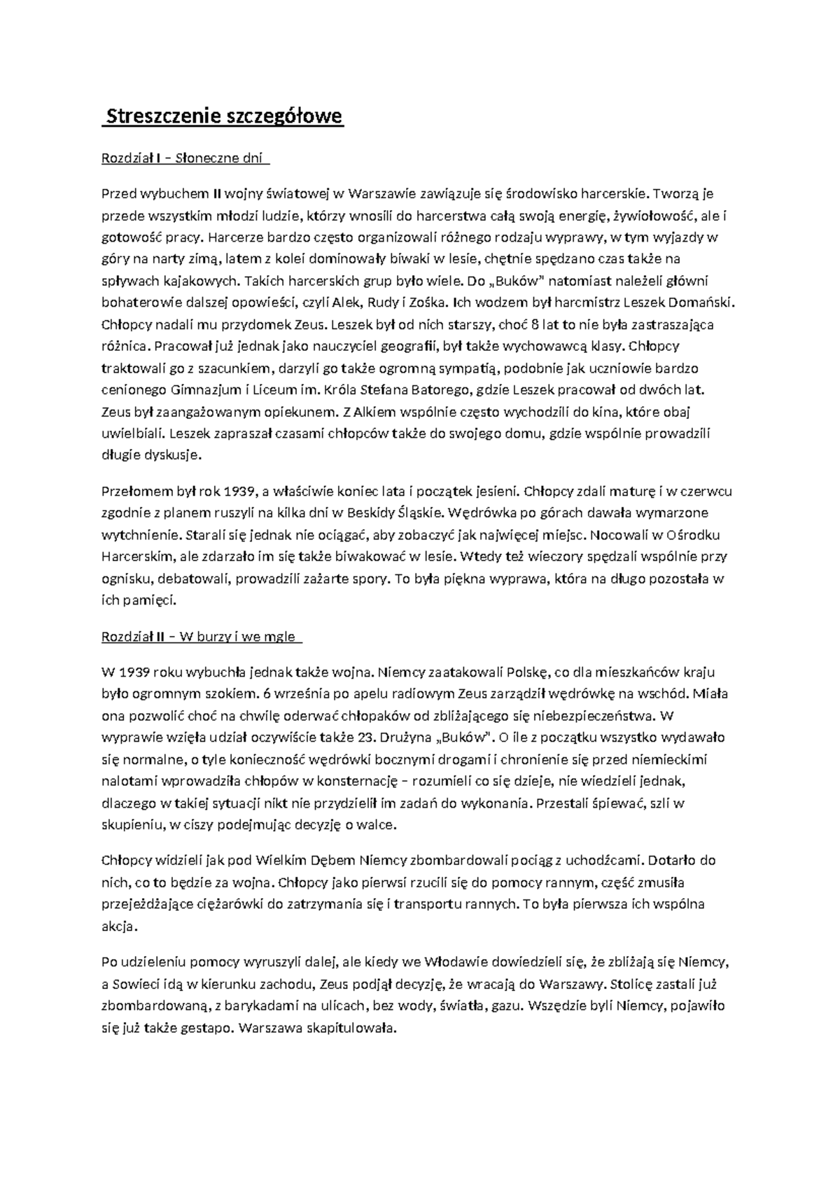 Kamienie Na Szaniec Streszczenie W Pigułce www.studocu.com