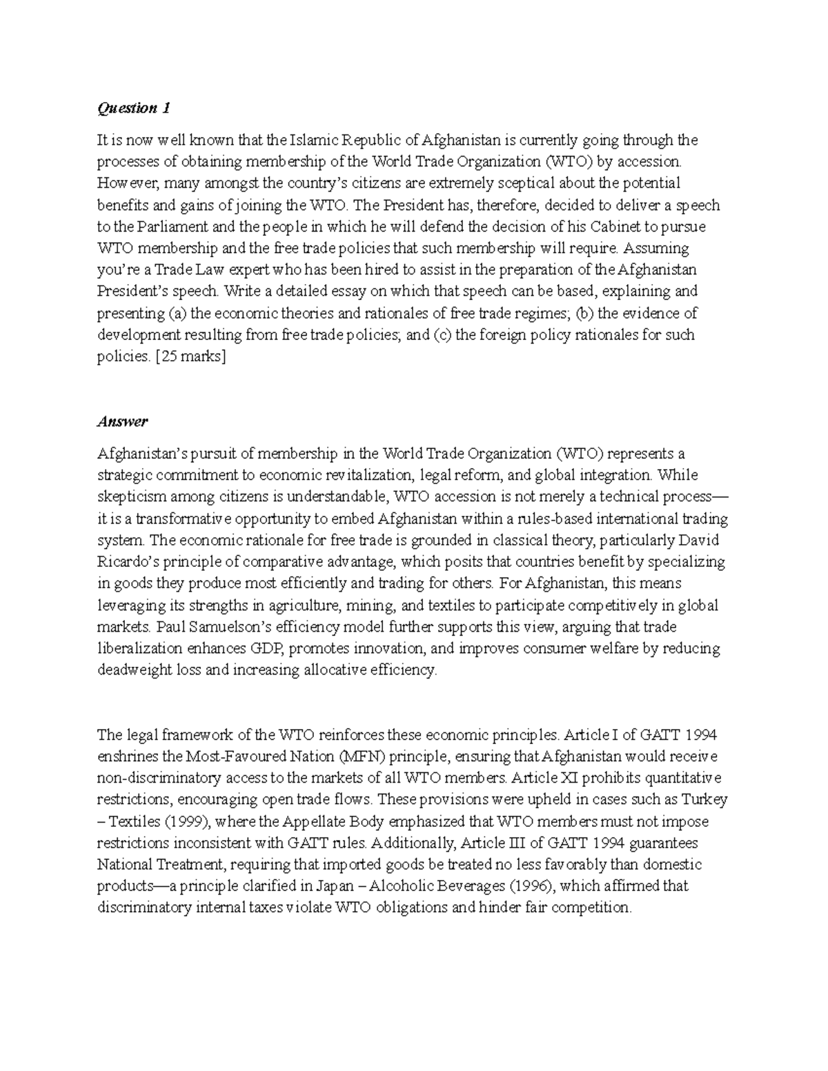 WTO Trade Policies: Economic Theories, Benefits, and Dispute Mechanisms ...