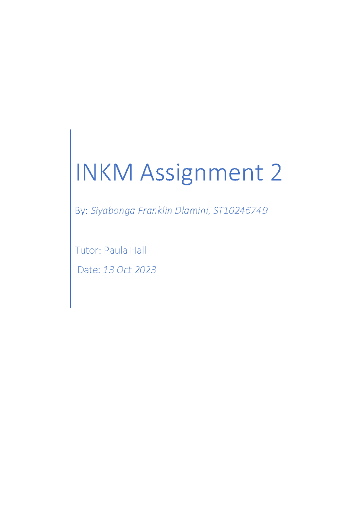 INKM Assignment 2: Knowledge Management Strategies at Woolworths - Studocu