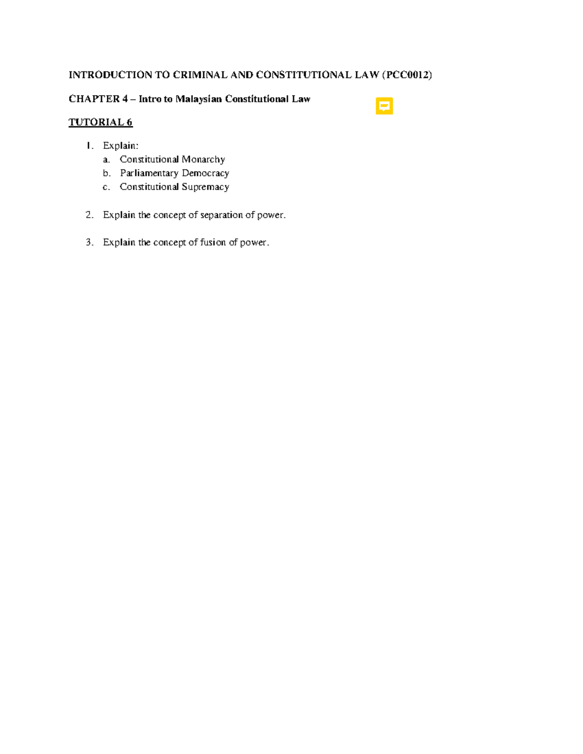 Topic 4 - Intro to Constitutional Law (1) - Foundation In Law ...