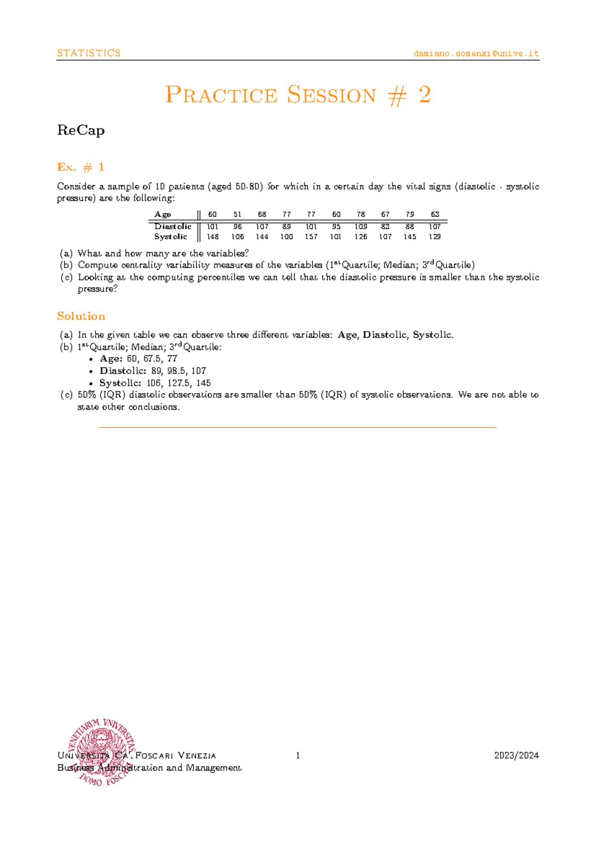 Statistics Practice & Textbook Exercises - Stats 101 - Studocu