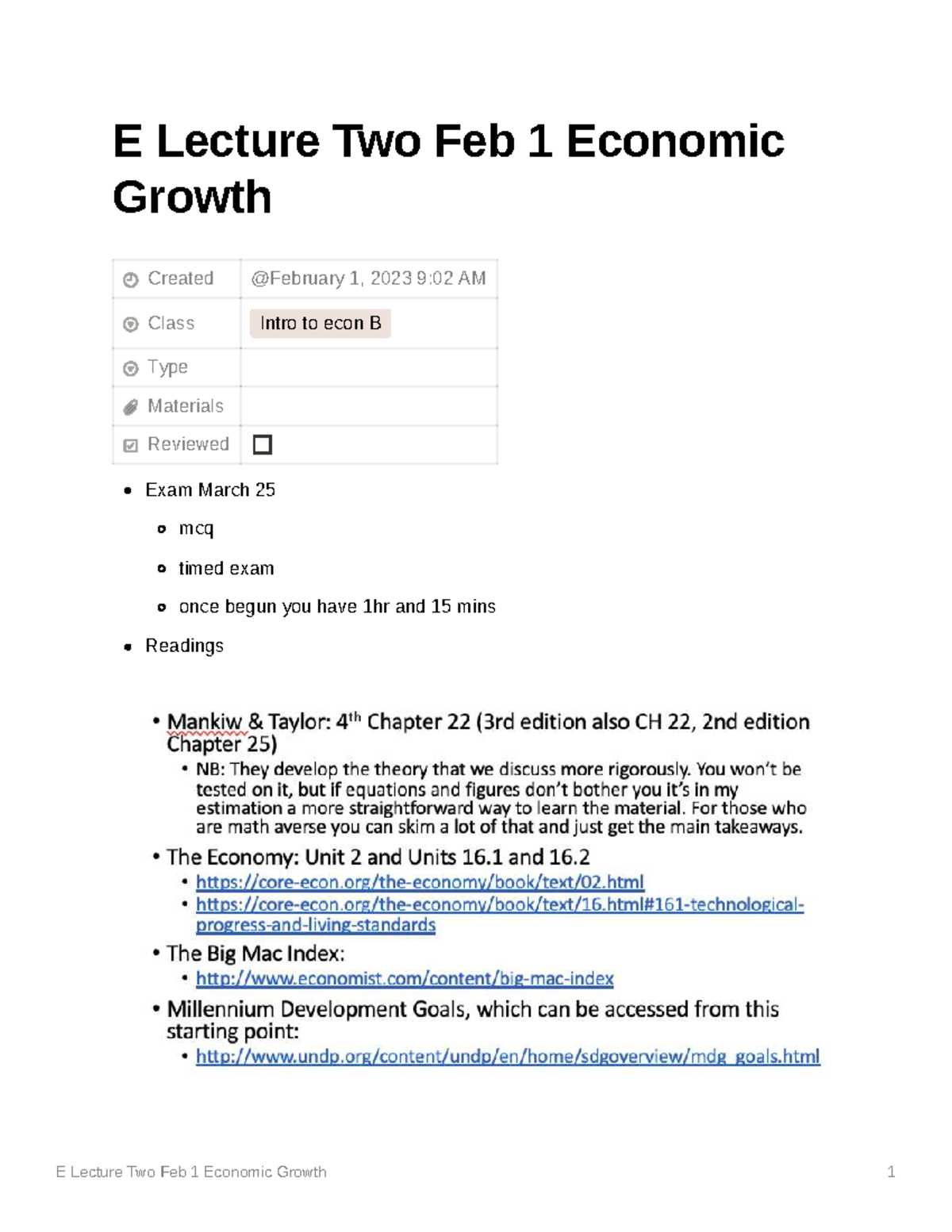 ECO 101 Lecture Notes: Economic Growth Insights and Theories - Studocu