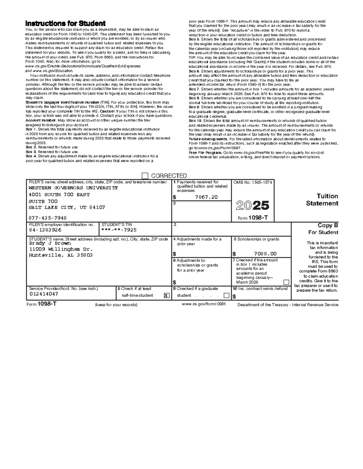 2025 Form 1098-T: Education Credits & Tax Implications - Studocu