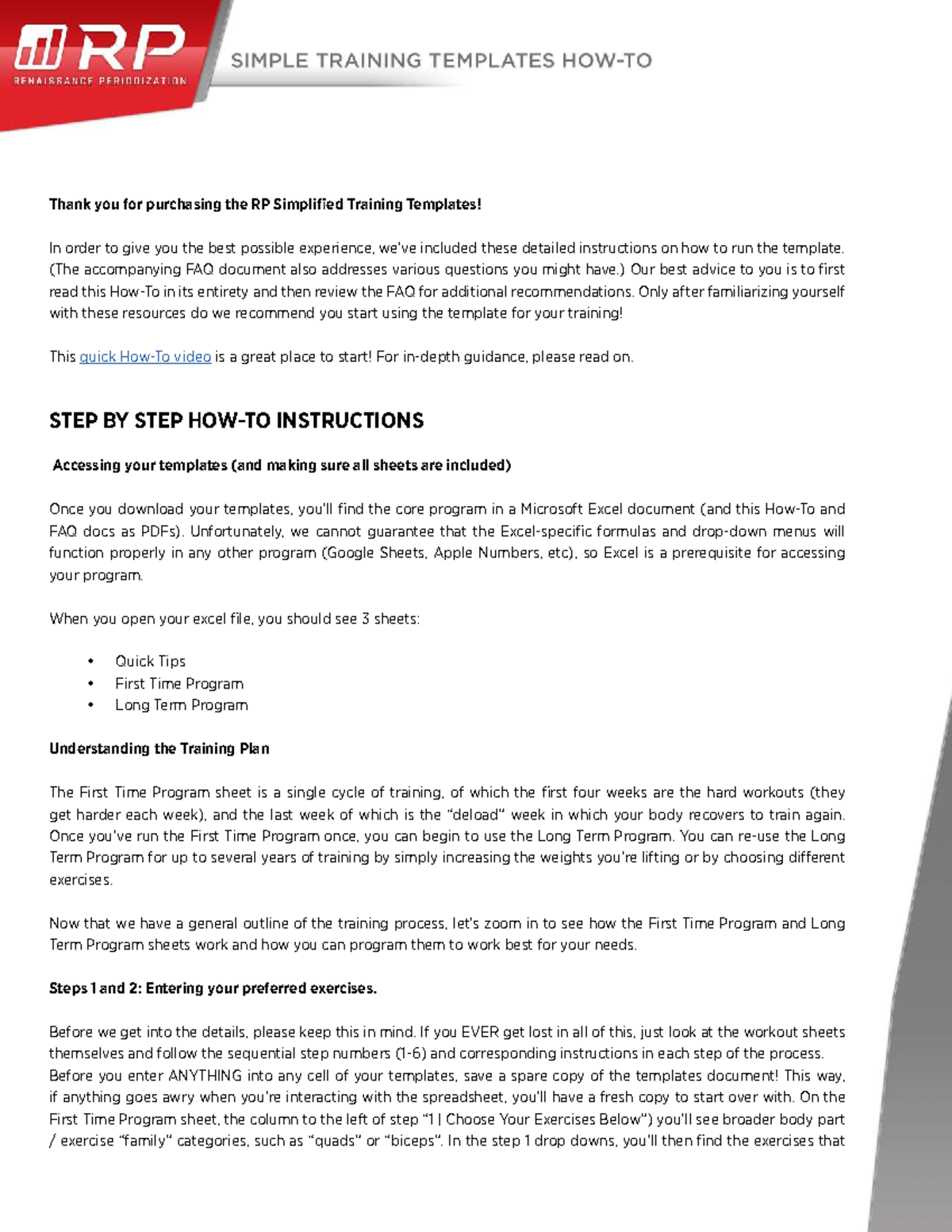 RP Simplified Training Template How-To Guide for New Users - Studocu