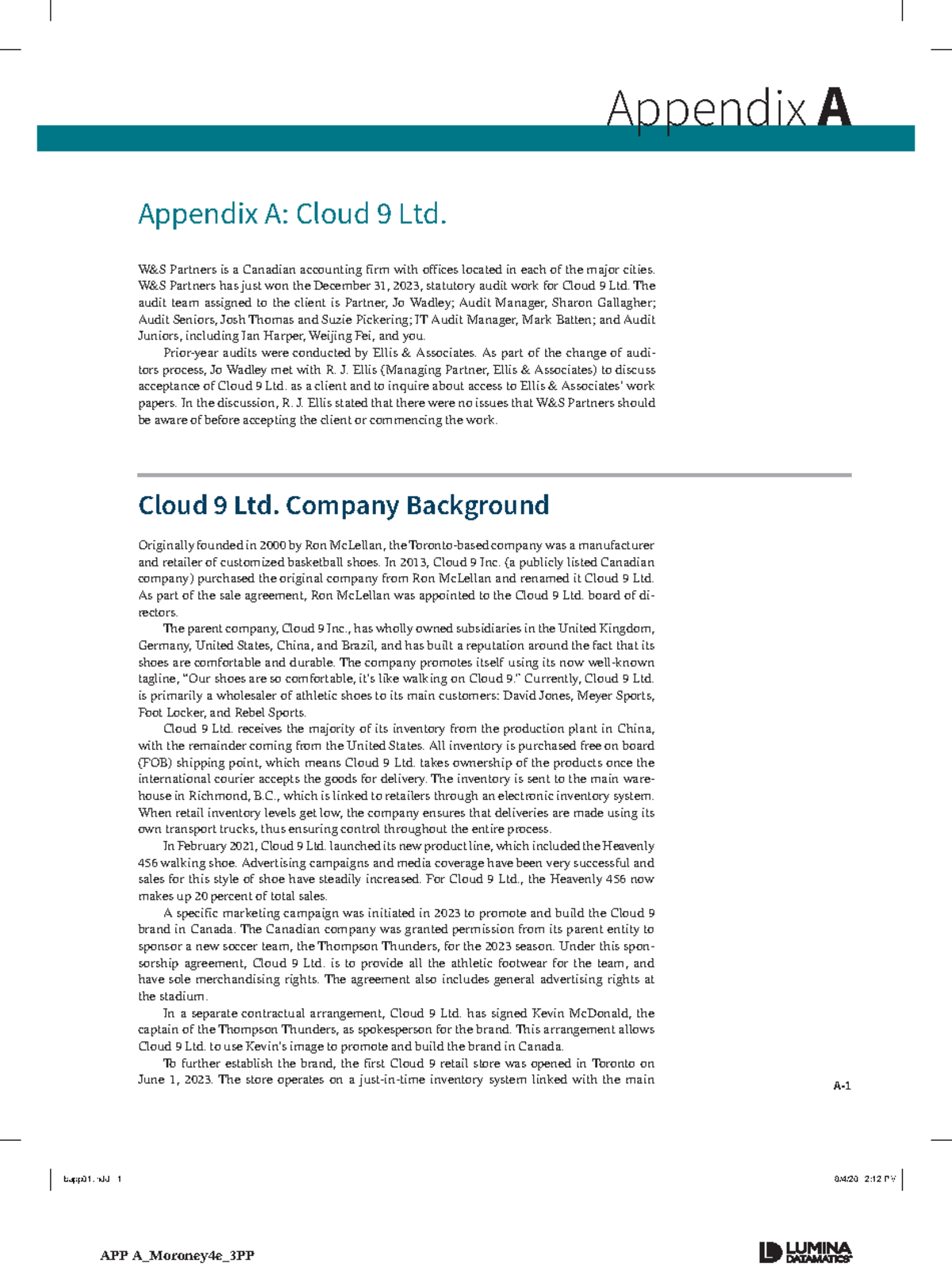 Cloud 9 Ltd. Financial Overview & Audit Details (BAPP01) - Studocu