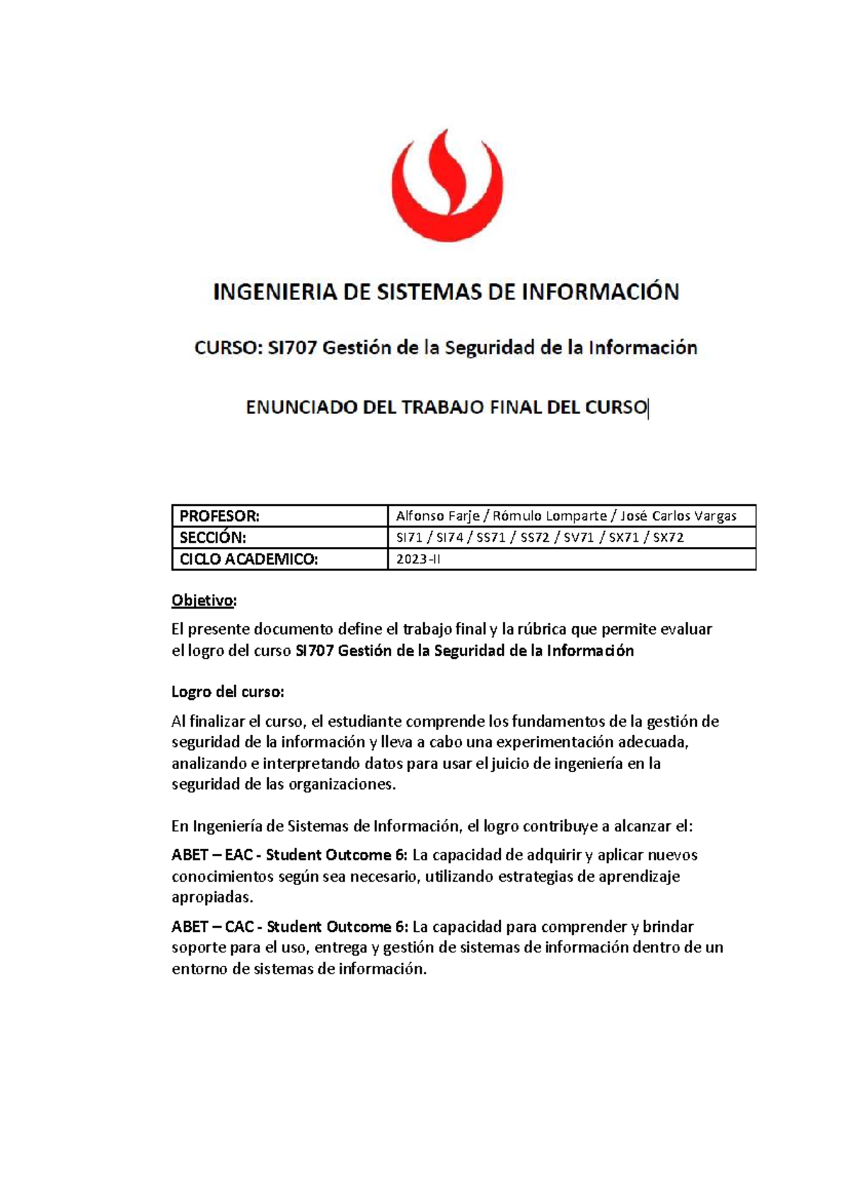 Trabajo Final SI707: Análisis de Brecha y Plan de Acción ISO 27001 ...