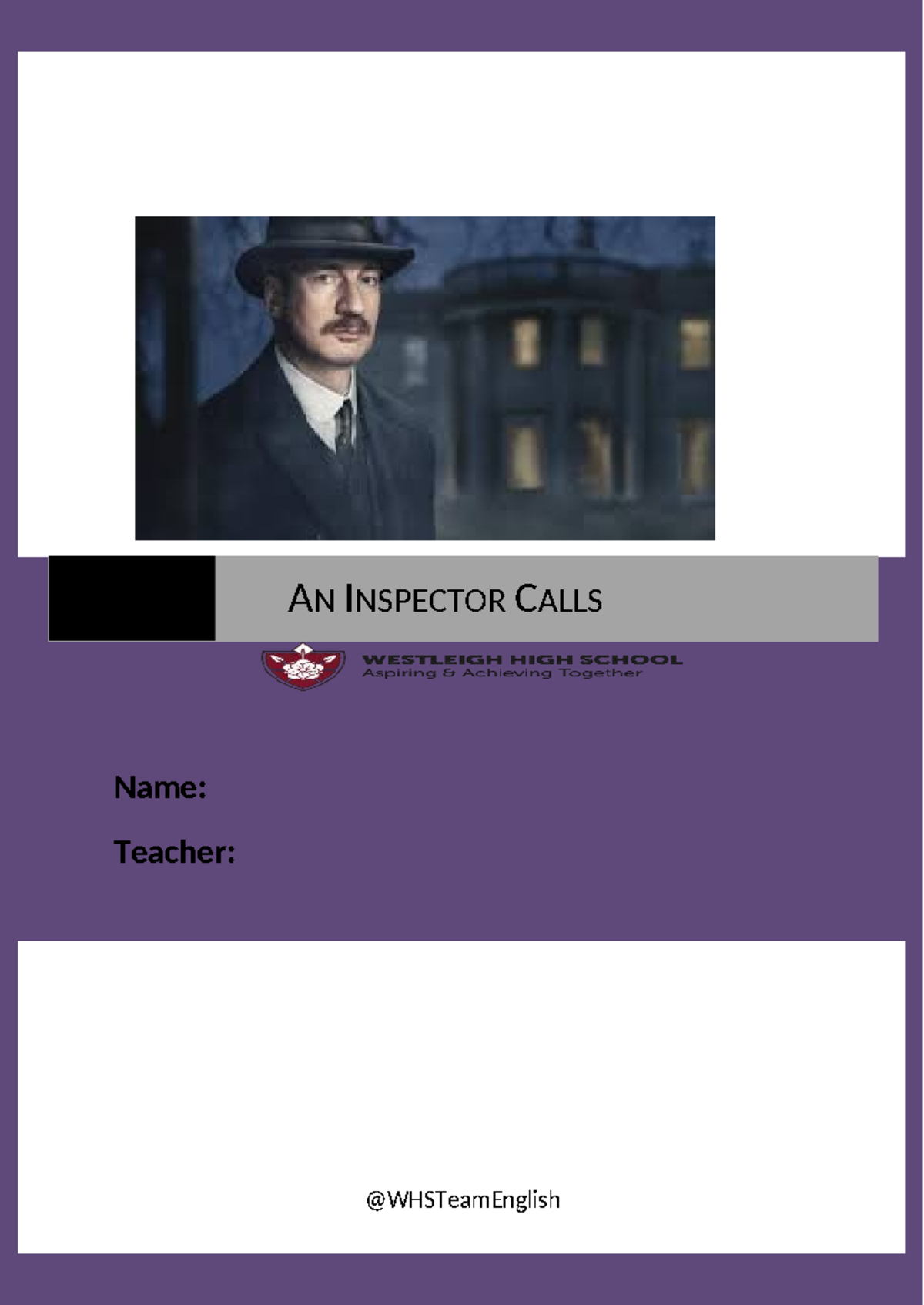 An Inspector Calls - Study Notes & Analysis (ENG101) - Studocu