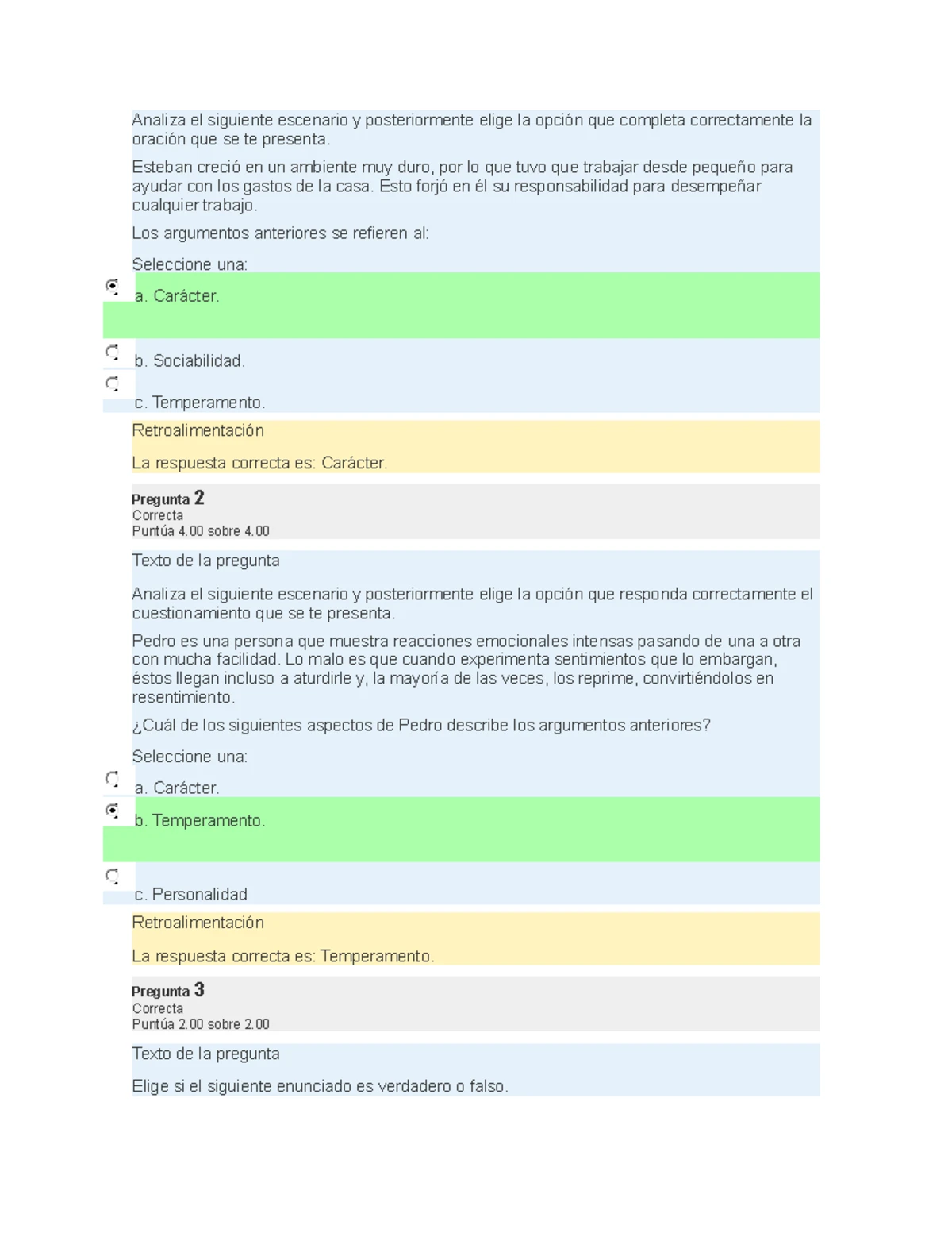 Examen Final Desarrollo Humano 1 - Resultados y Análisis - Studocu