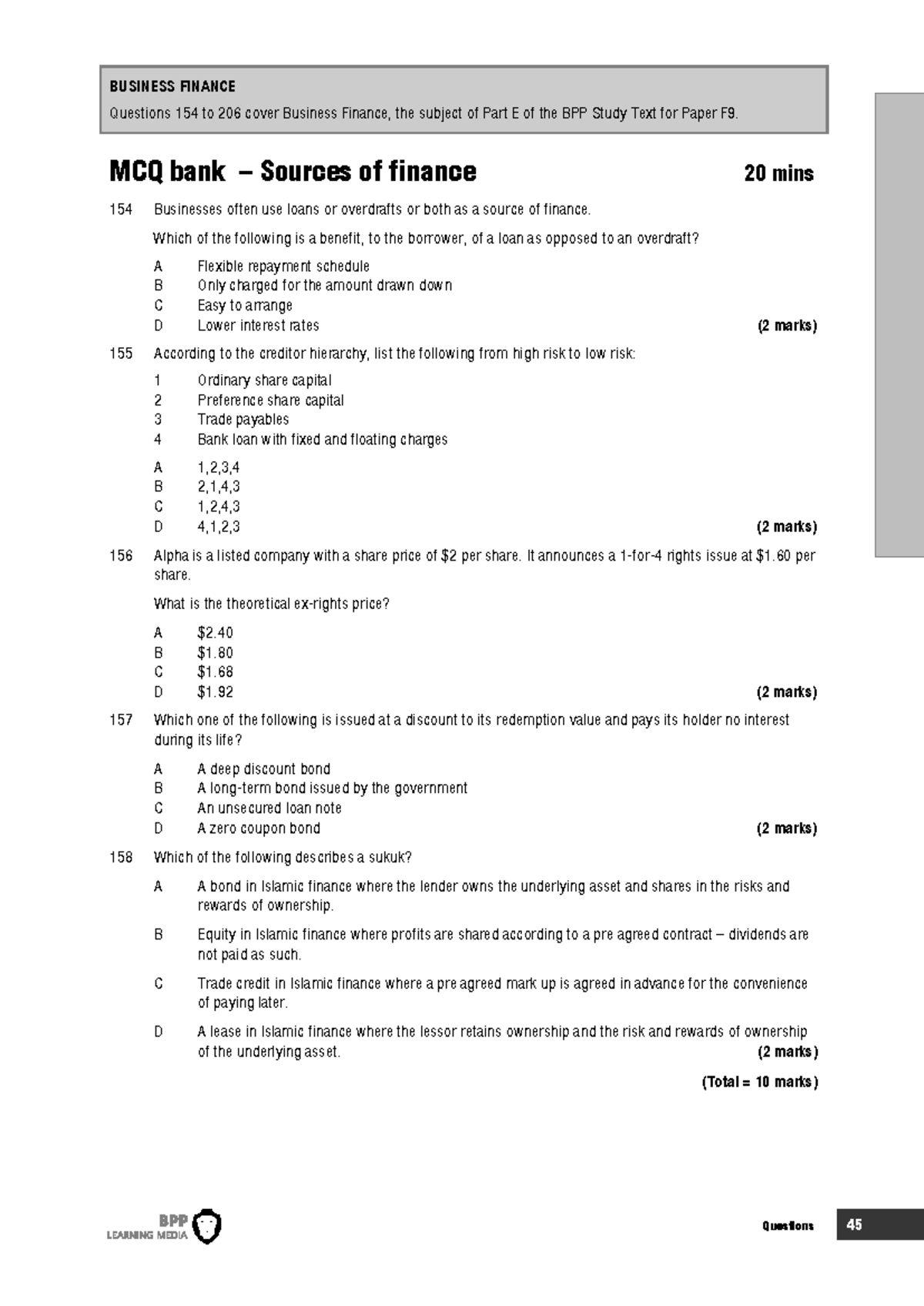 ACCA F9 Financial Management - Exam Questions from 2016-2017 (Pages 65 ...