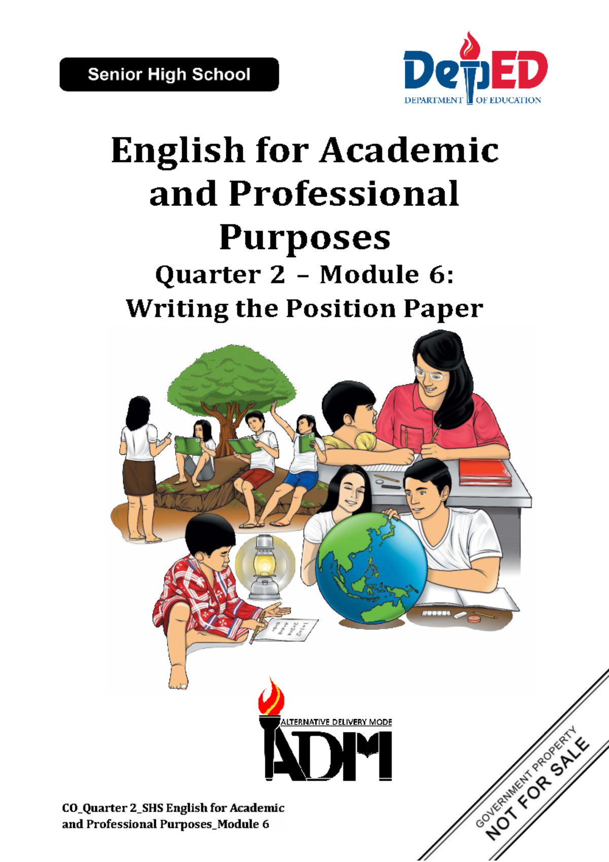 SHS English for Academic & Prof. Purposes: Position Paper Writing ...