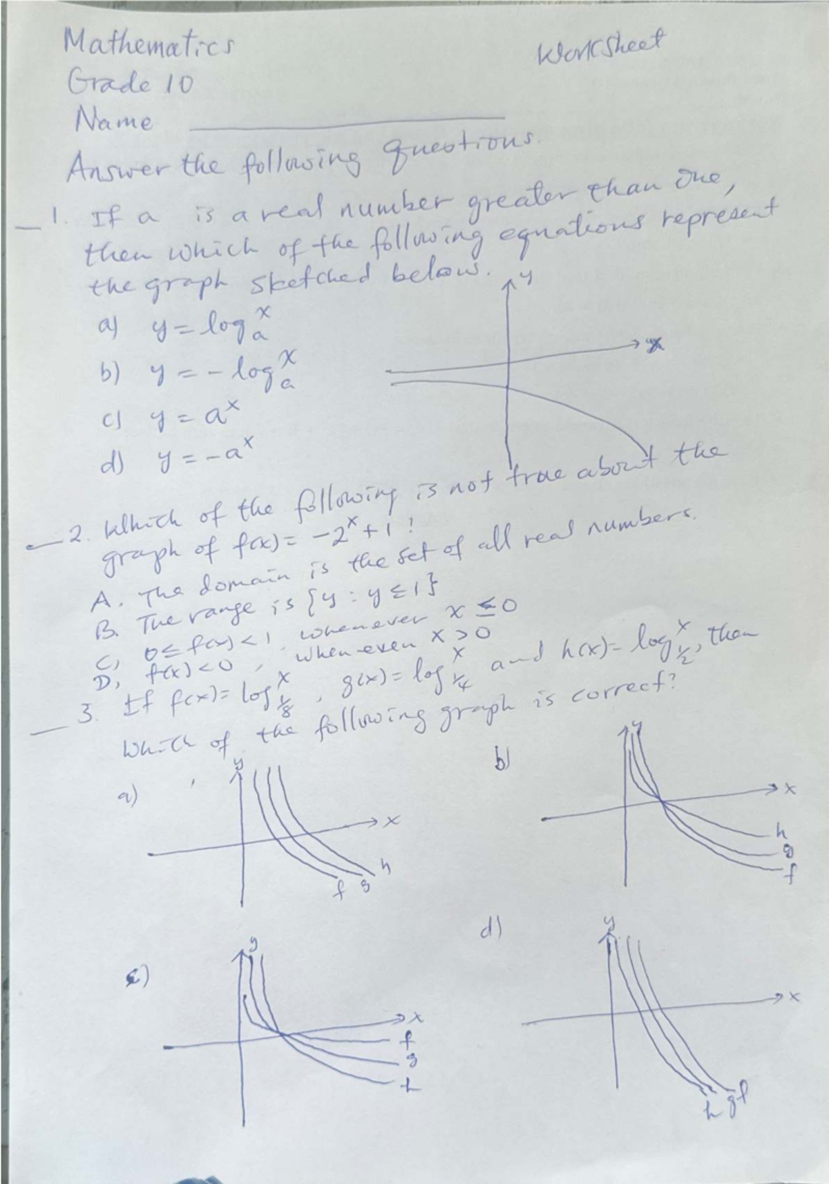 Worksheet - Great practice for new studenst - Mathematics Worksheet ...
