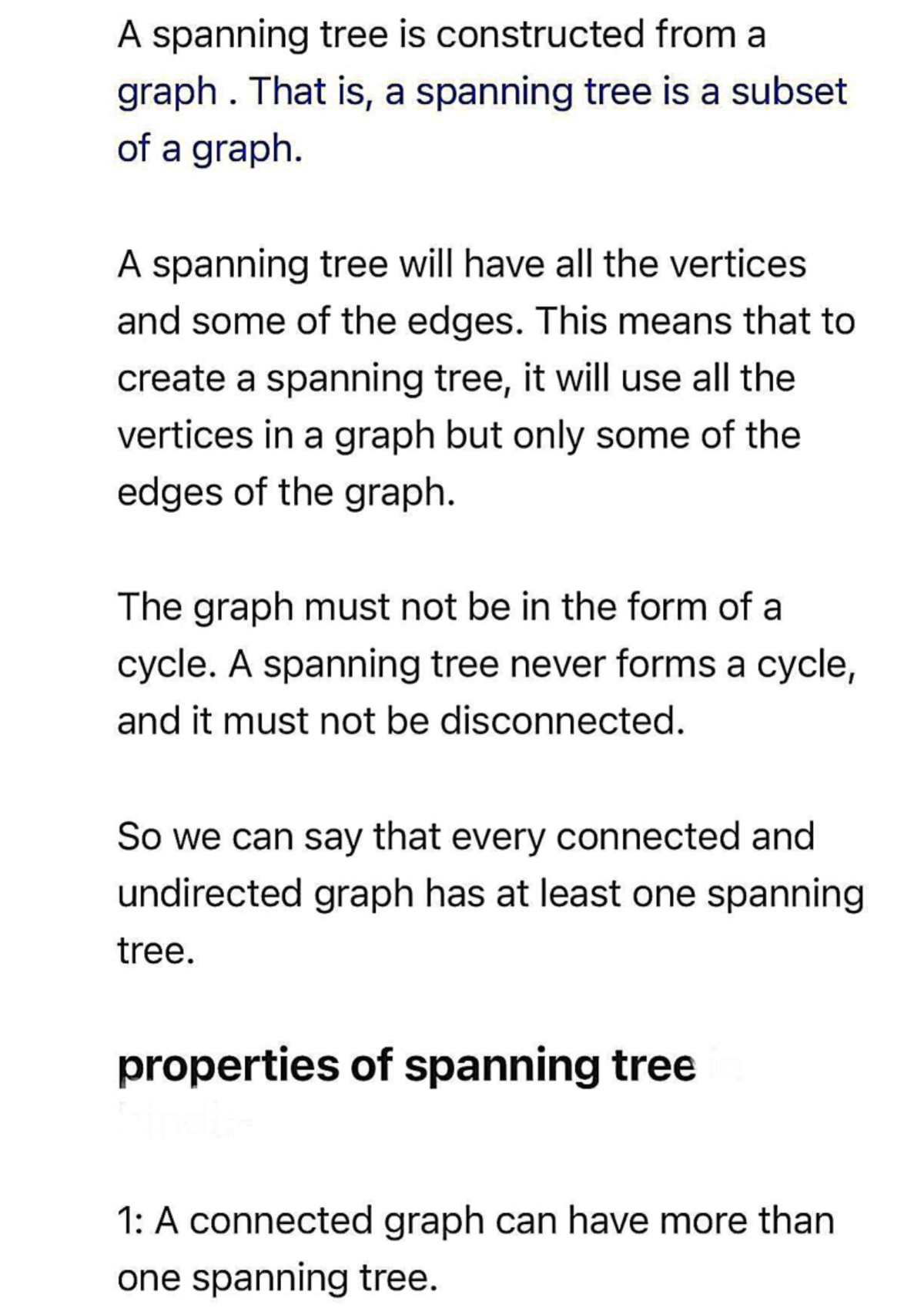 Spanning Trees in Graph Theory - Notes (GRAPHG G) - Studocu