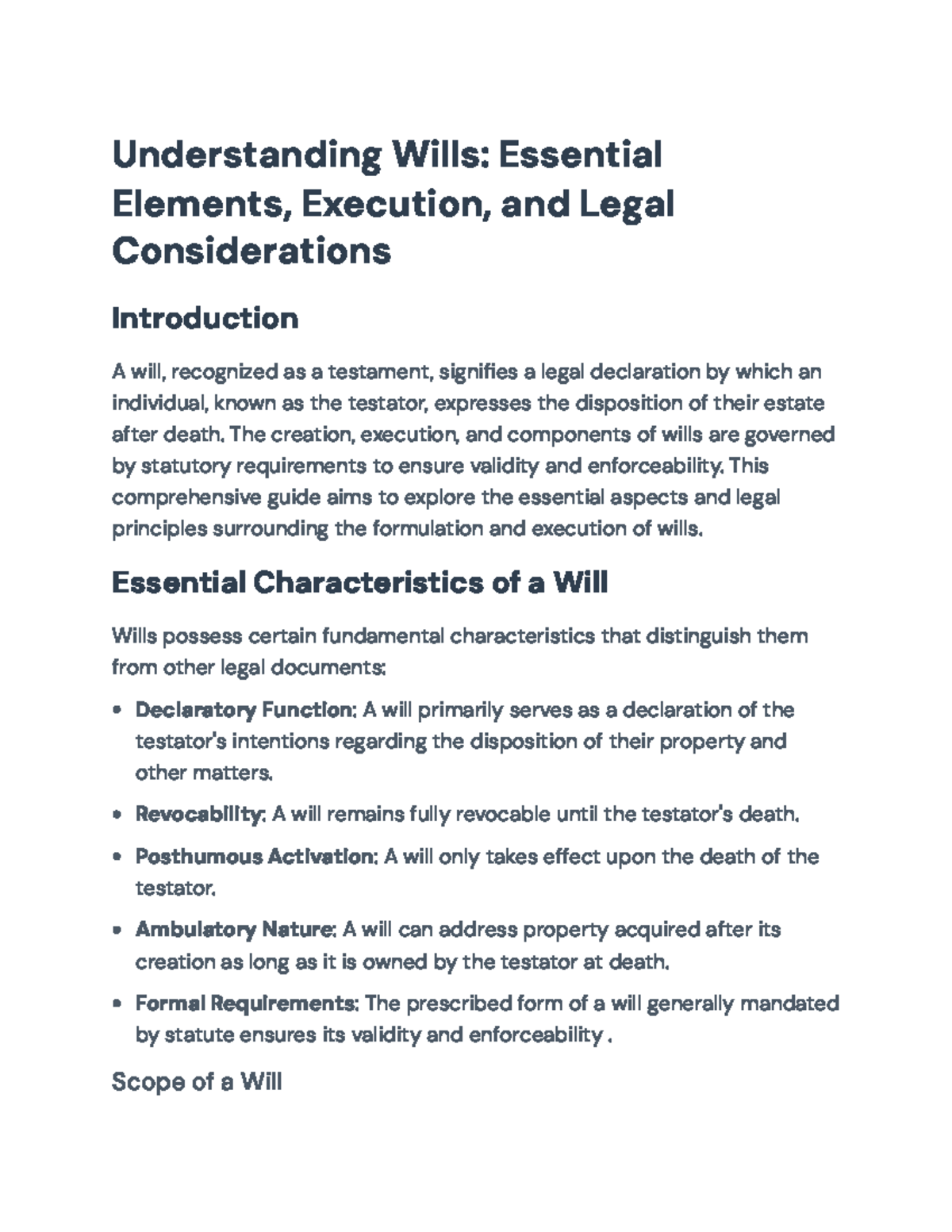 Understanding Wills: Key Elements & Legal Guidelines for Estate ...