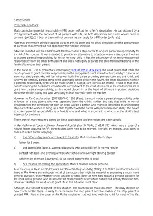 Unit 9- Prep Task Feedback - Family Unit 9 Prep Task Feedback Mark can ...