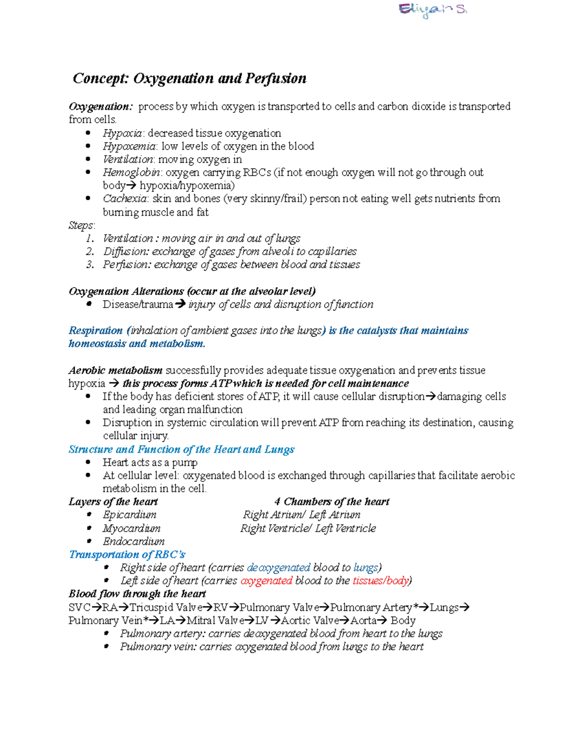 Module 3: Comprehensive Study of Oxygenation & Perfusion Mechanisms ...