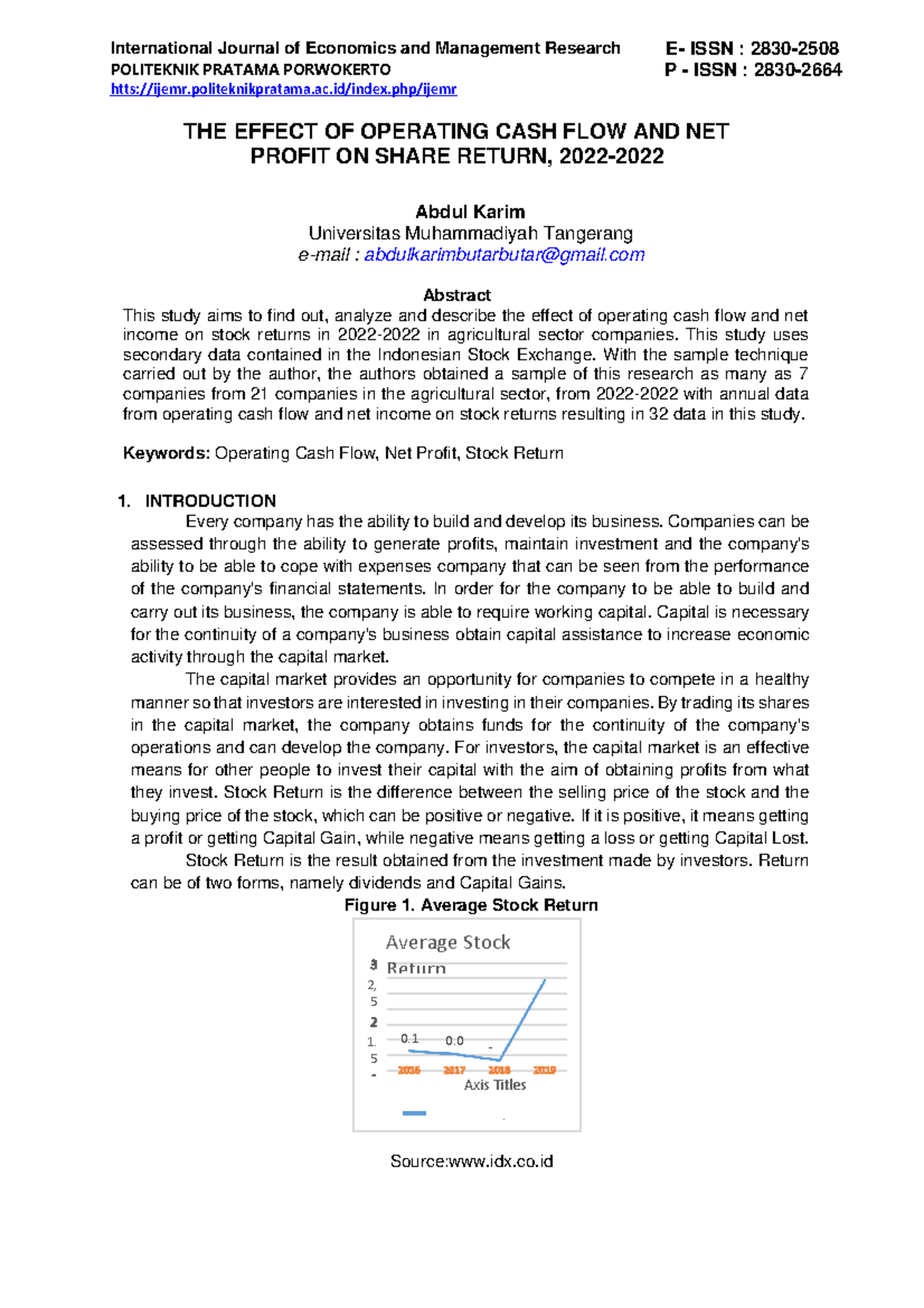 The Impact of Operating Cash Flow & Net Profit on Share Return (2022 ...