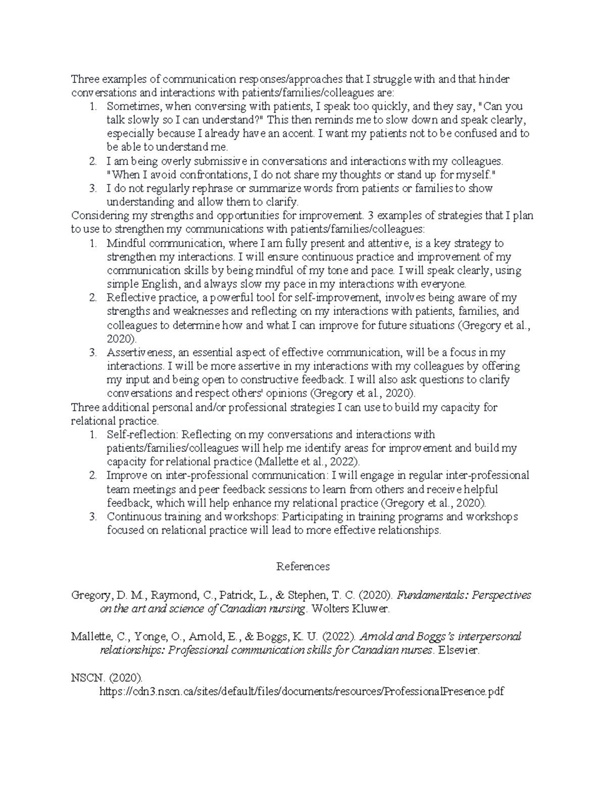 Communication responses- Discussion 2 - Three examples of communication ...
