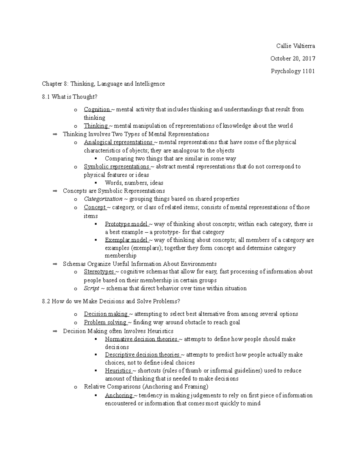 Chapter 8: Exploring Thinking, Language, and Intelligence in Psych 1101 ...