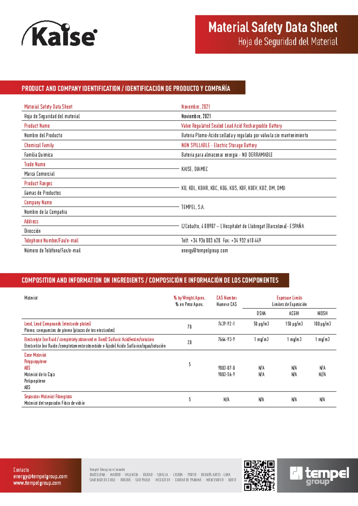 Material Safety Data Sheet (MSDS) for Solar Extreme Battery - Studocu