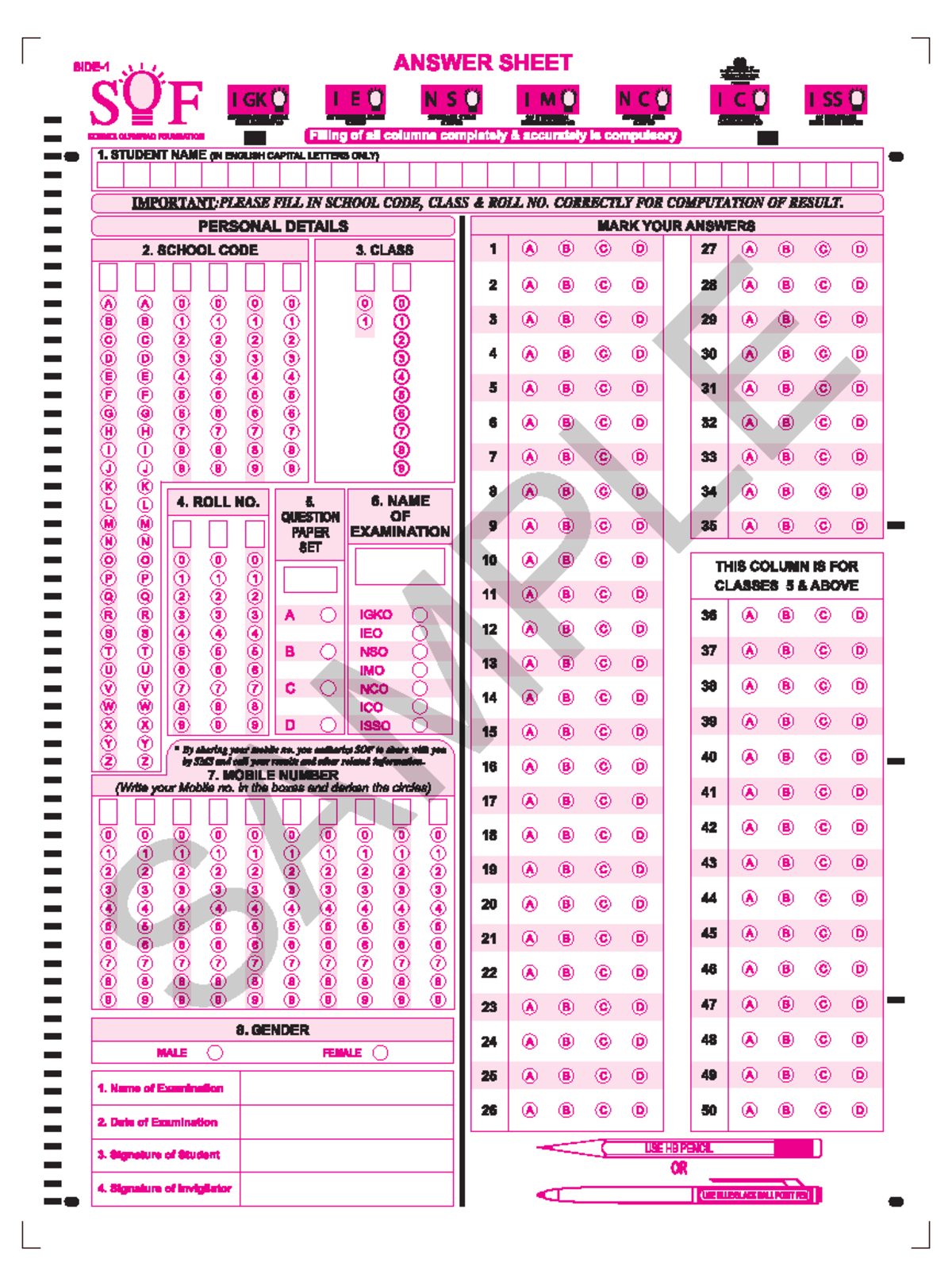 Title: Sof OMR Sheet 2023-24 Details and Guidelines - Studocu