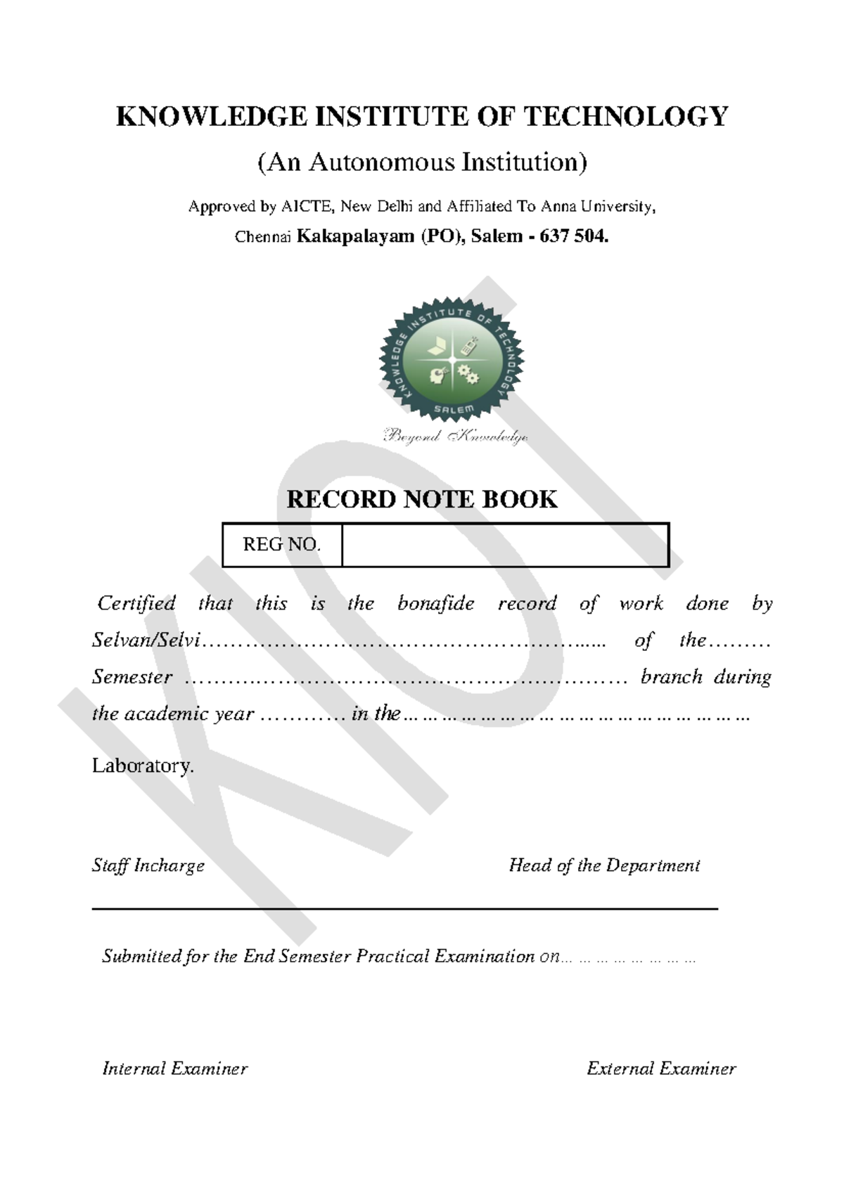 CCW332- Digital Marketing LAB Record- Print-1 - REG NO. KNOWLEDGE ...