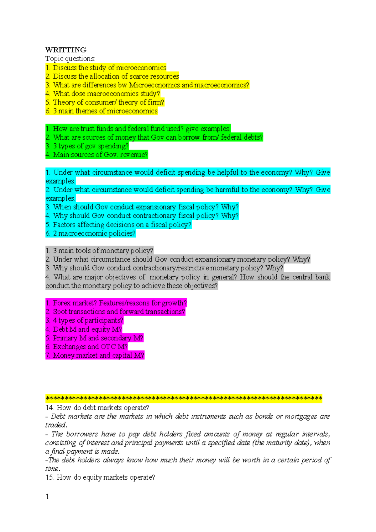 Microeconomics & Macroeconomics: Key Concepts & Themes (CLC cn1) - Studocu