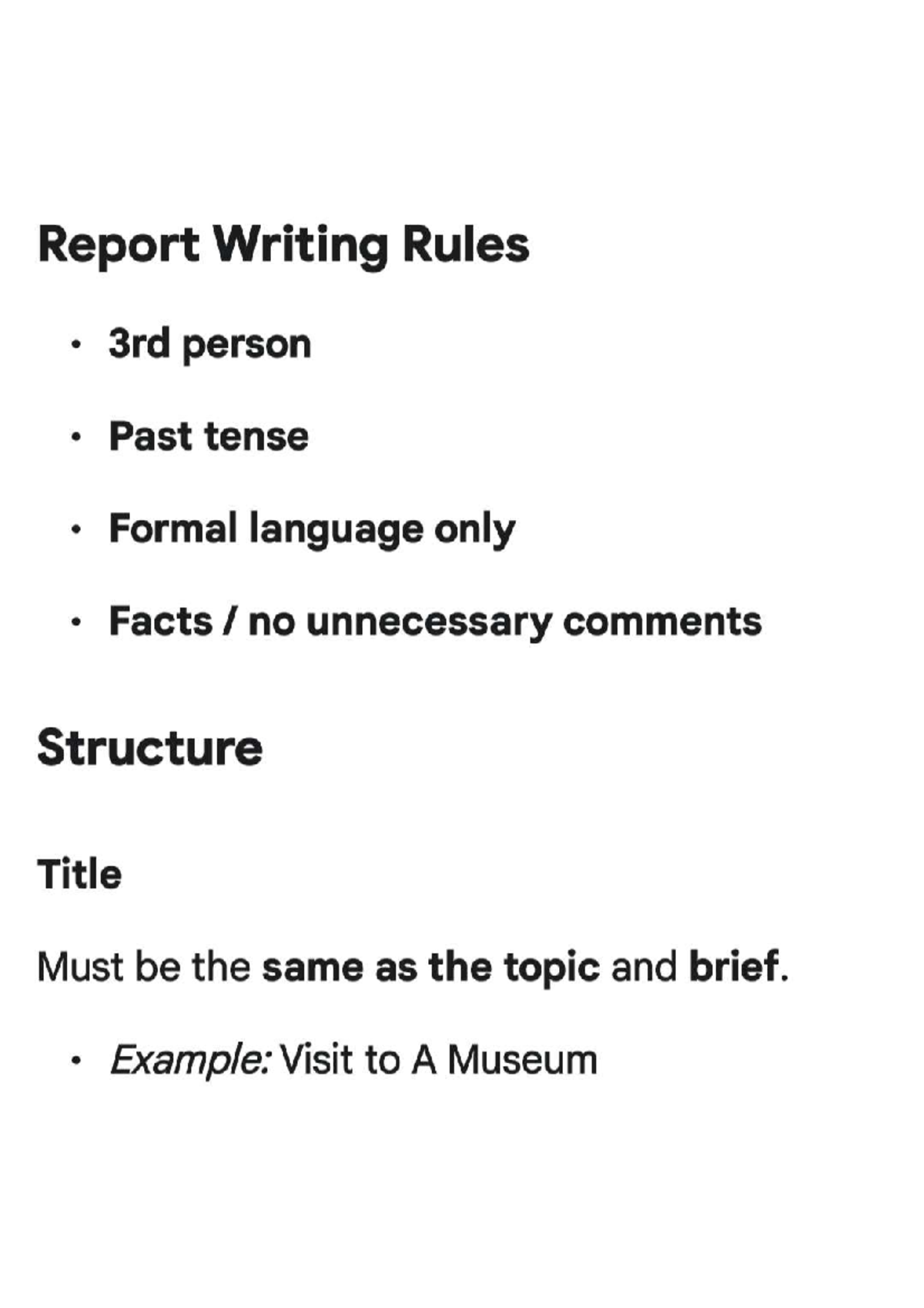 Report Writing Guidelines: Structure & Style - Studocu