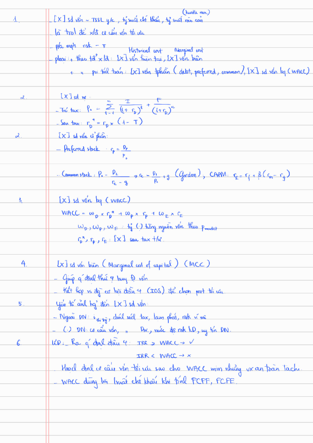 CFO 250903 205140 - Hurdle Rate Analysis and Capital Costs - Studocu