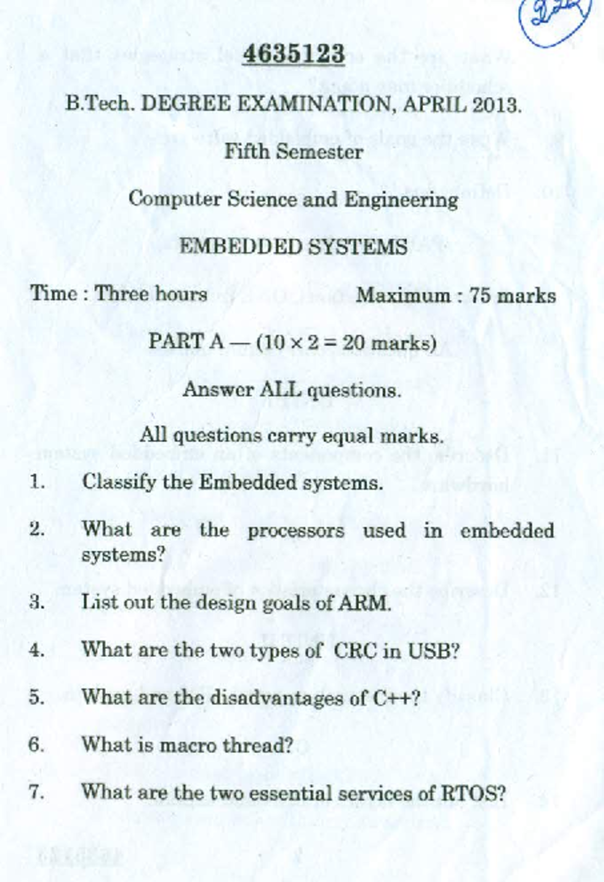 ES 4635123 Final Exam: Embedded Systems Concepts and Models - Studocu