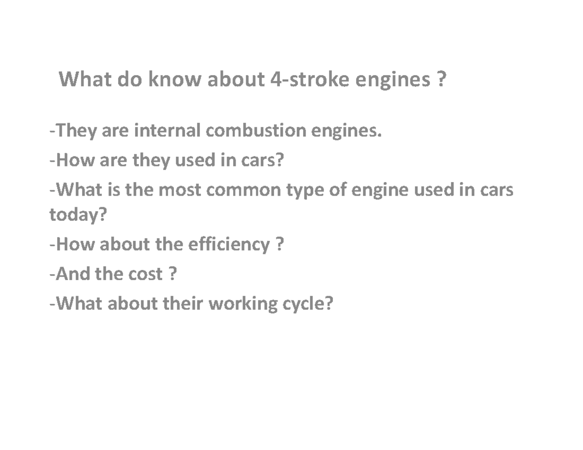 U4 four stroke engine - gggg - What do know about 4 ‐stroke engines ...